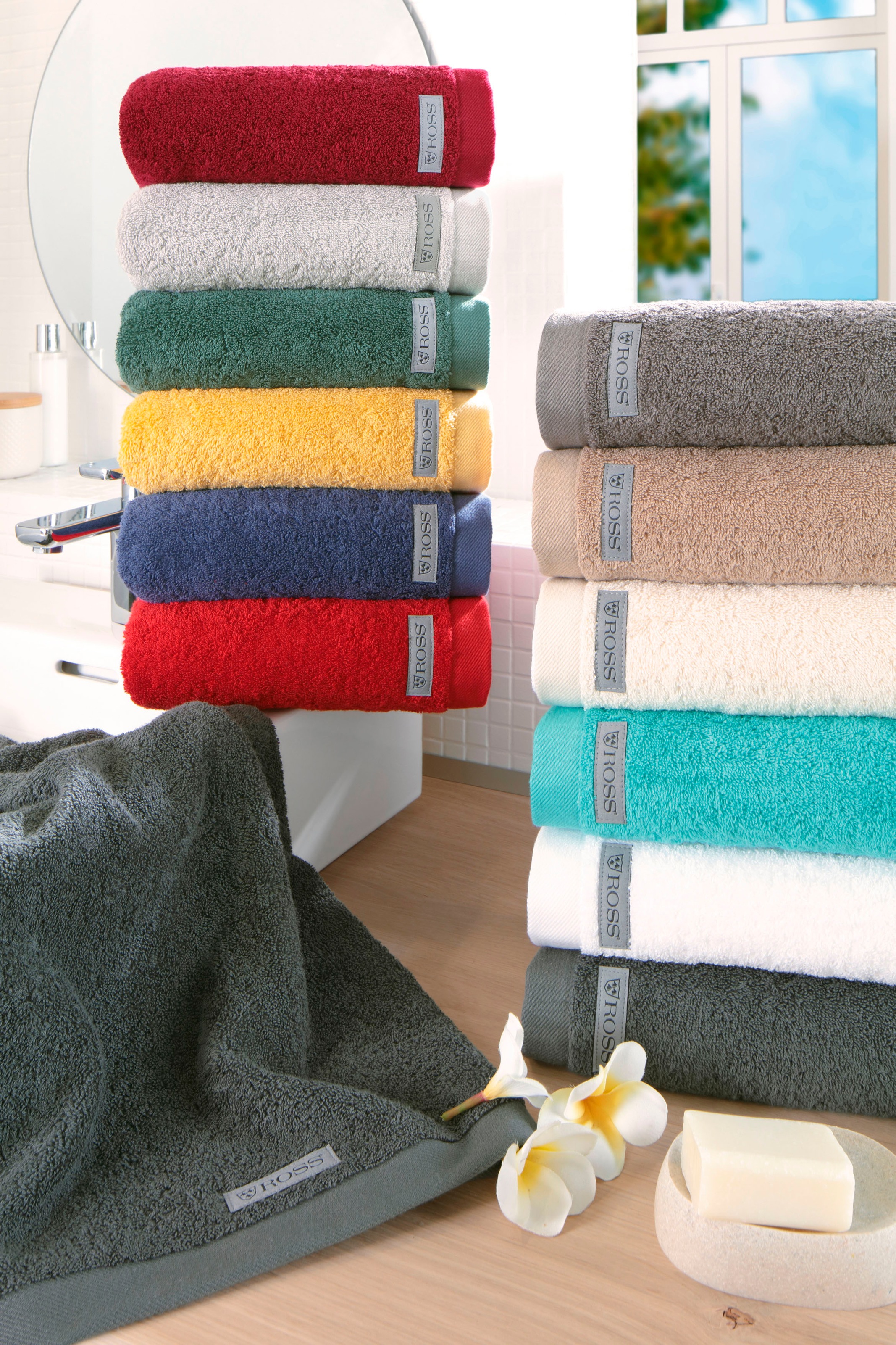 ROSS Set de serviettes »Sinfonie« Set 5 cuis Frottee beinhaltet Handtücher, Badetuch und Gästetücher