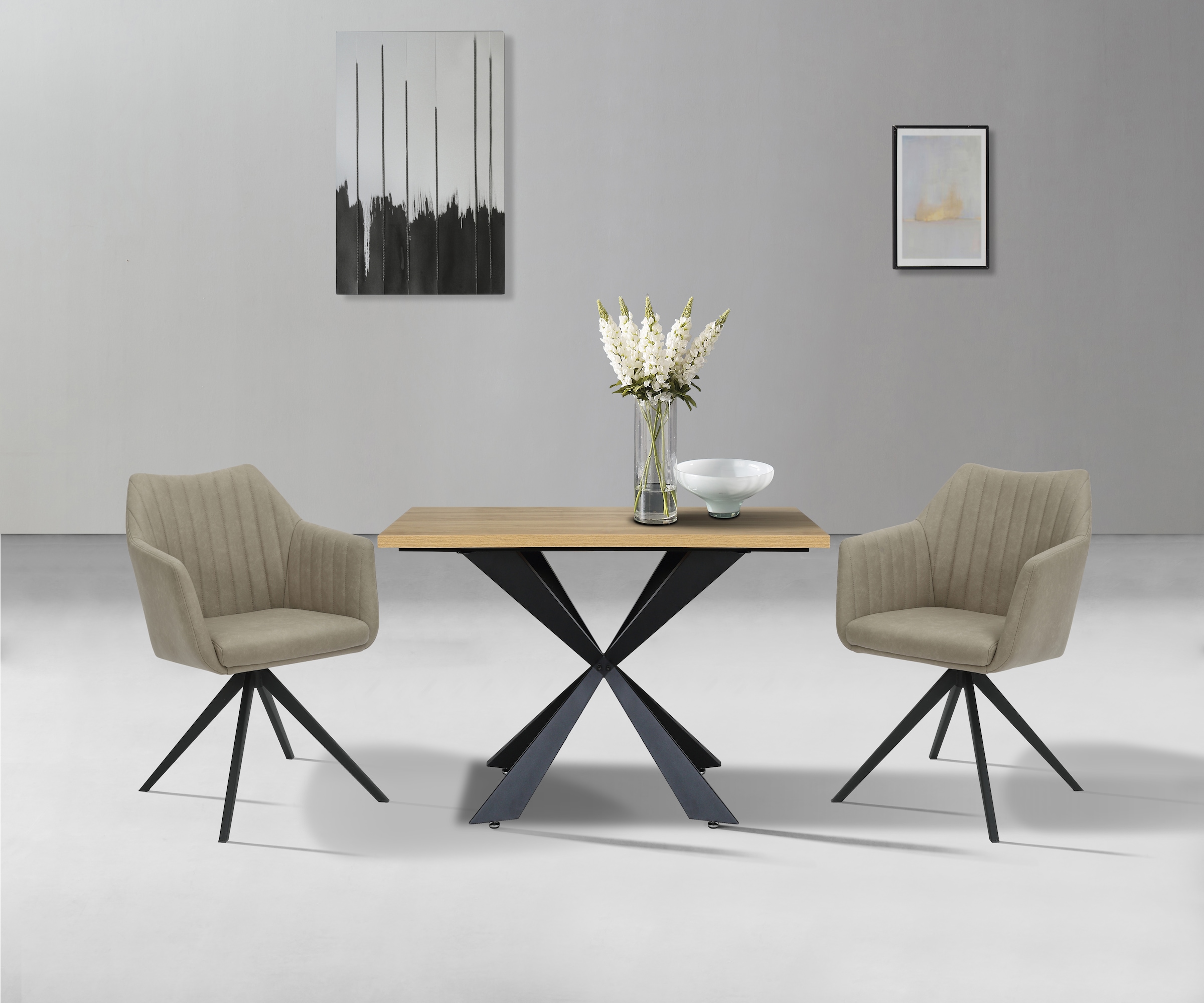 Home affaire Esstisch »Soyans, TOPSELLER!, OTTOs Choice« modernes Spider Gestell, in vier Breiten, melaminharzbeschichtet