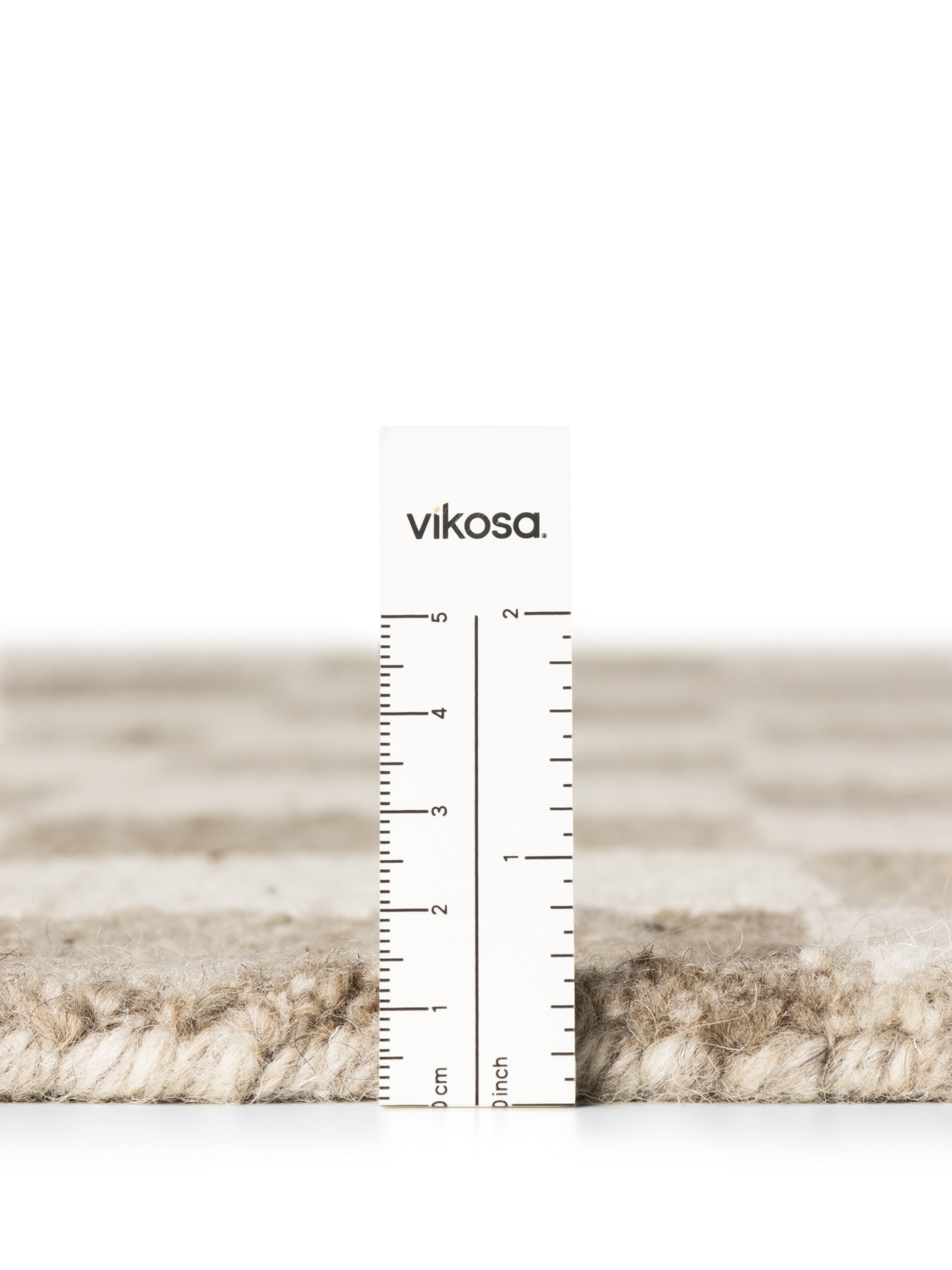 vikosa Tapis en laine »Quadra« Rectangulaire 15 mm Höhe Handgemacht, Kariert, Karo, Natur, Wolle, Wohnzimmer,Schlafzimmer