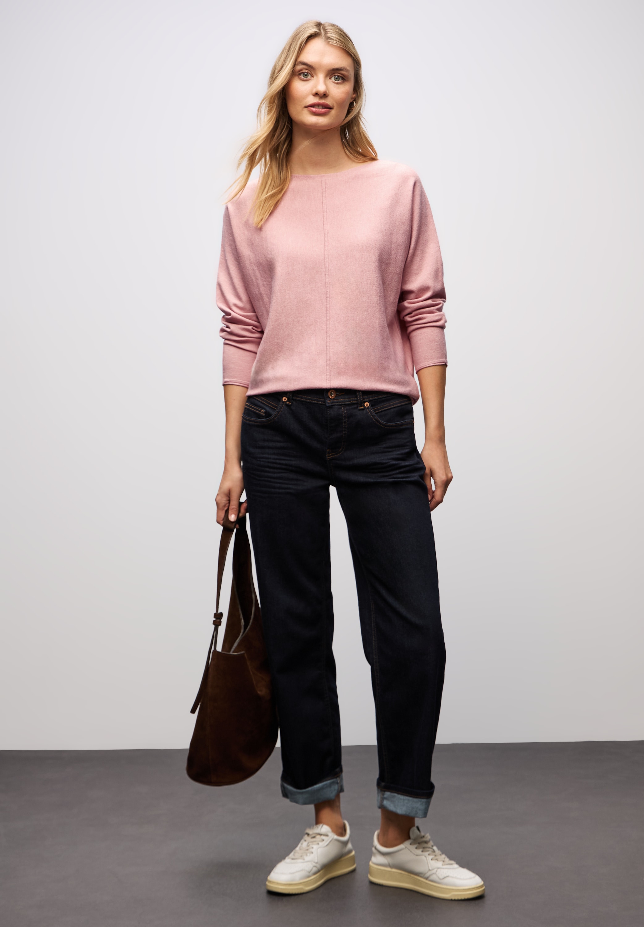 STREET ONE Pull en tricot Dolman, mit U-Boot-Ausschnitt