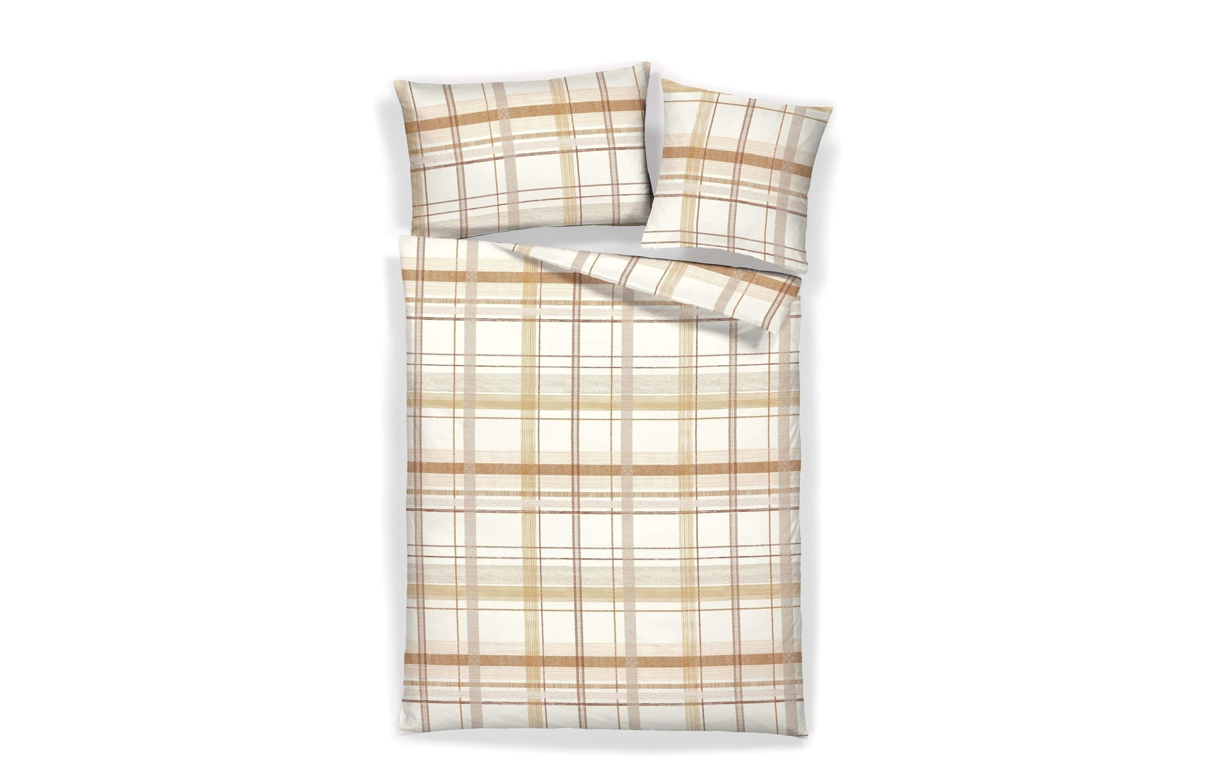 HOME FASHION Kissenbezug »Home Fashion Kopfkissenbezug Flanell Karo 65 x 100 cm«