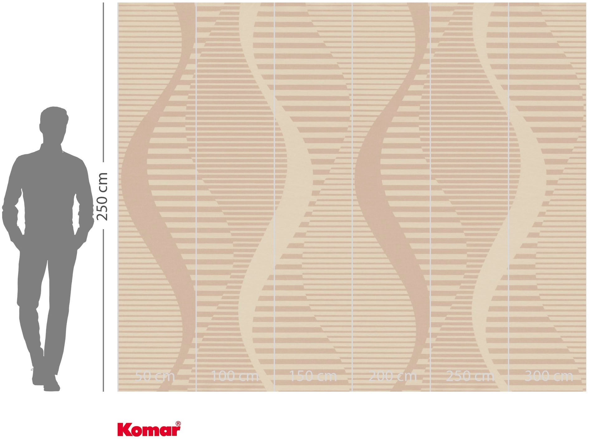 Komar Papier peint photo »Vlies Fototapete - Pulse Pattern - Grösse 300 x 250 cm« imprimé