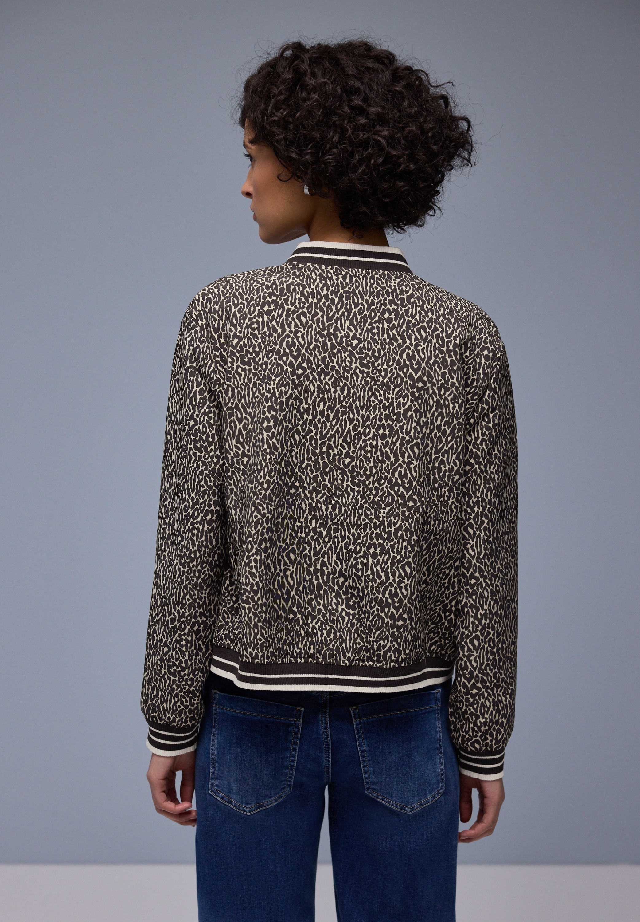 STREET ONE Blouson ohne Kapuze im Leo-Look