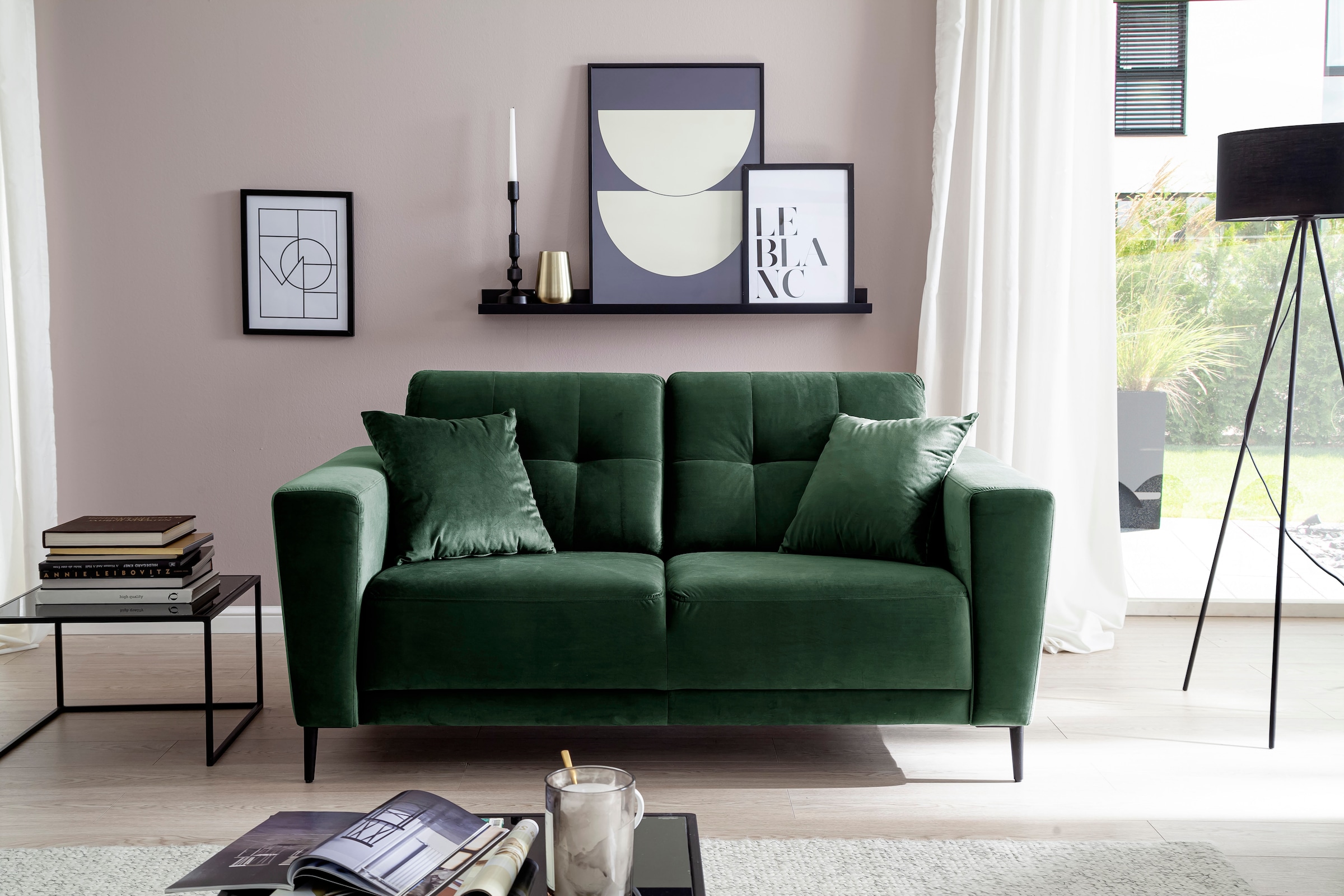 Trends by HG 2-Sitzer »Barcelona« mit Metallfuss, frei im Raum stellbar