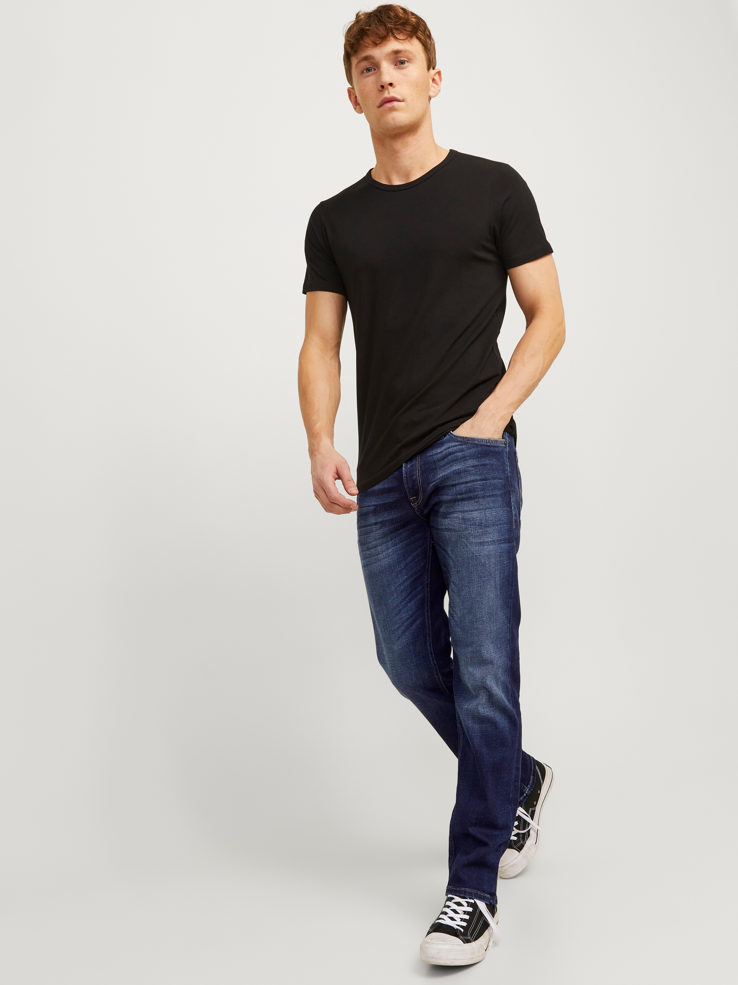 Jack & Jones Jeans coupe régulière »JJICLARK mit Used-Look und Stretch für den Alltag« mit Abriebeffekten