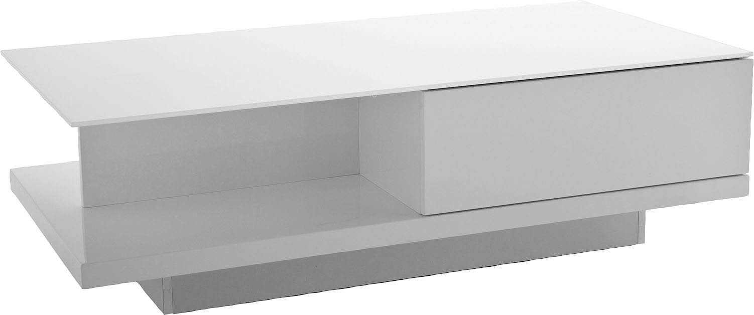 SalesFever Couchtisch »im minimalistischen Stil« Elegante Tischplatte aus robustem Kristallglas