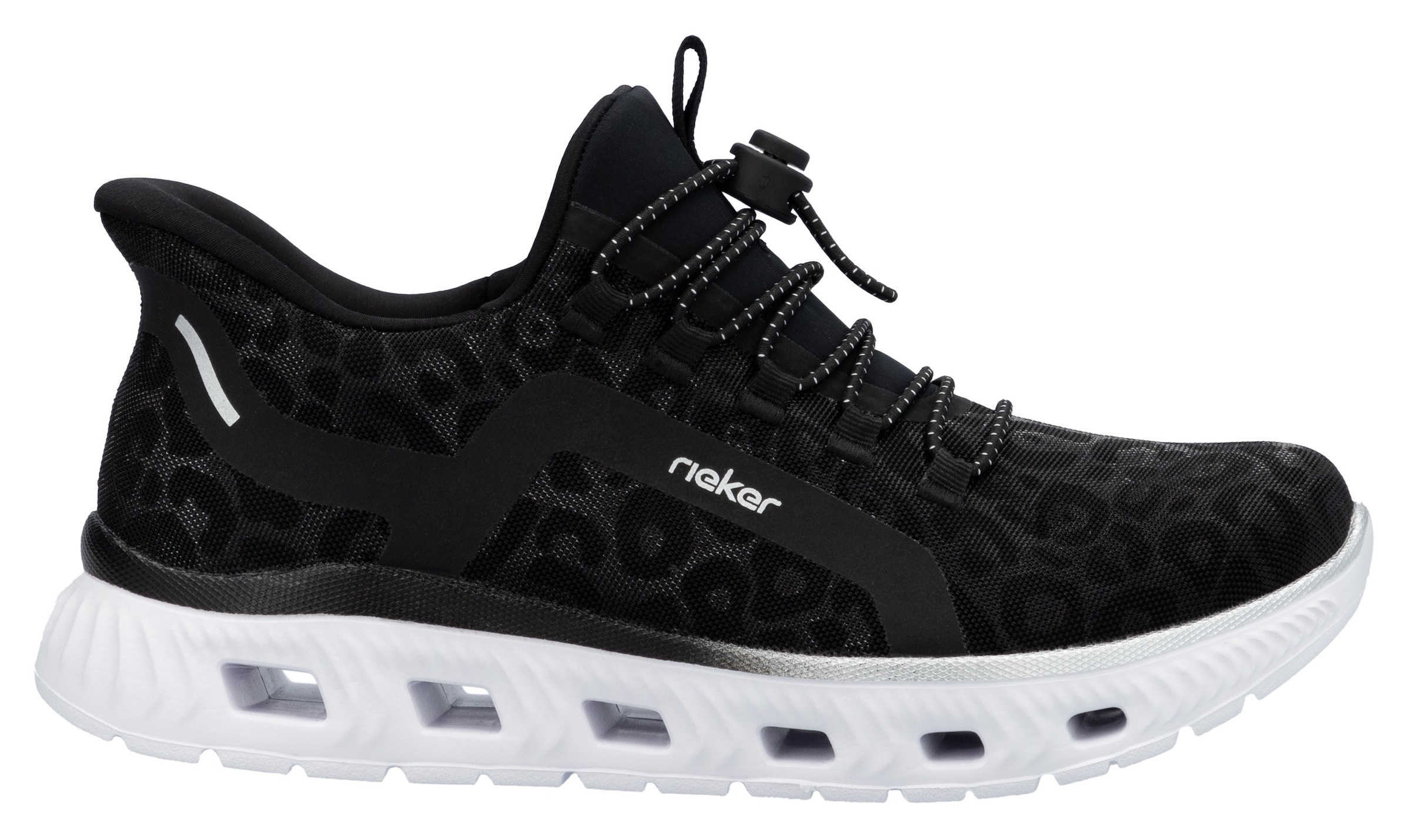 RIEKER Sport Baskets slip-on  , Freizeitsneaker, Schlupfschuh in Leo-Optik, mit MemoSoft-Innensohle