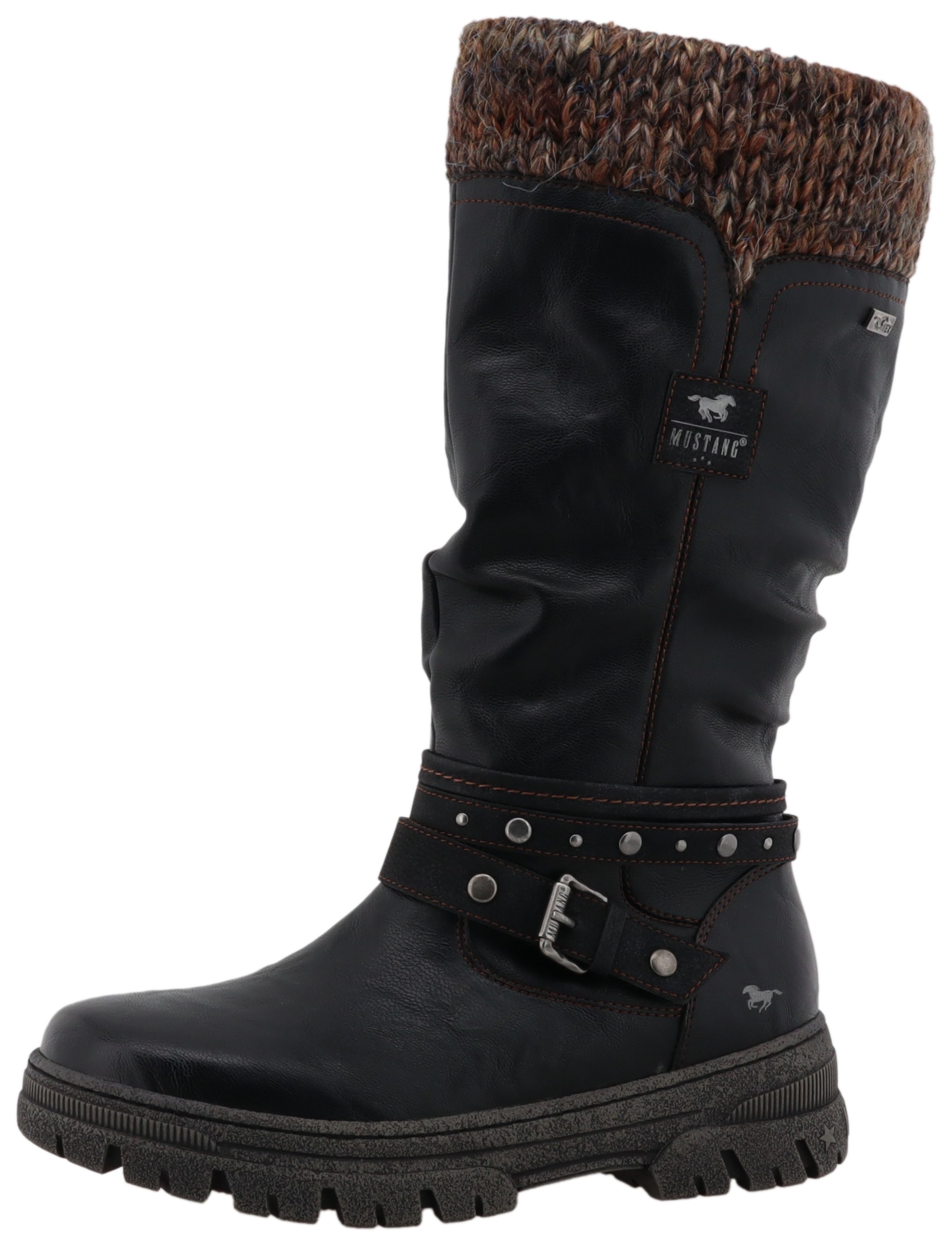 Mustang Shoes Bottes d'hiver »Tabitha«  bottes avec lanières décoratives et talon bloc