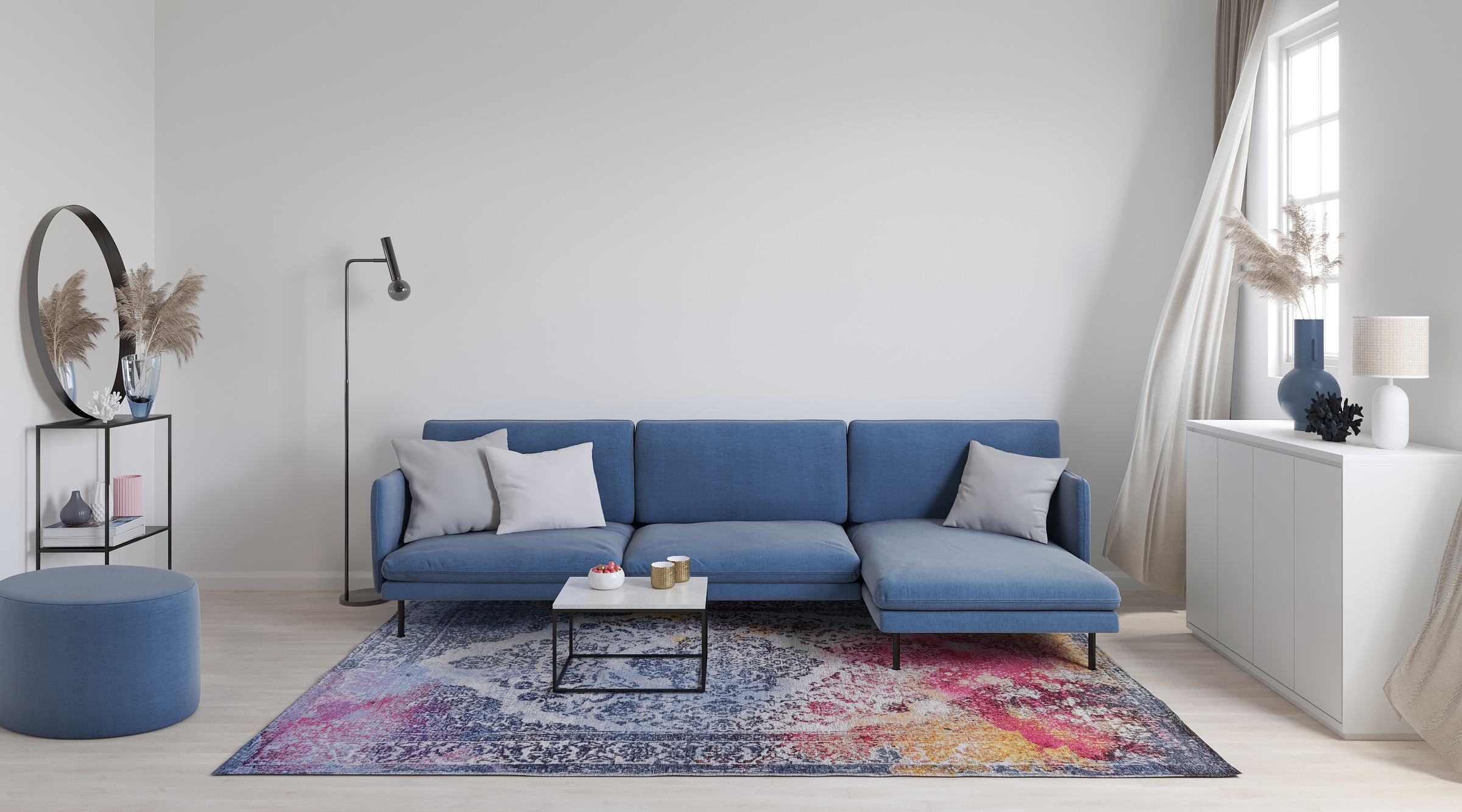 Gino Falcone Teppich »Cosima-118« rechteckig 3 mm Höhe gewebter Jaquard-Teppich, mit Chenillegarn, moderne Orient-Optik