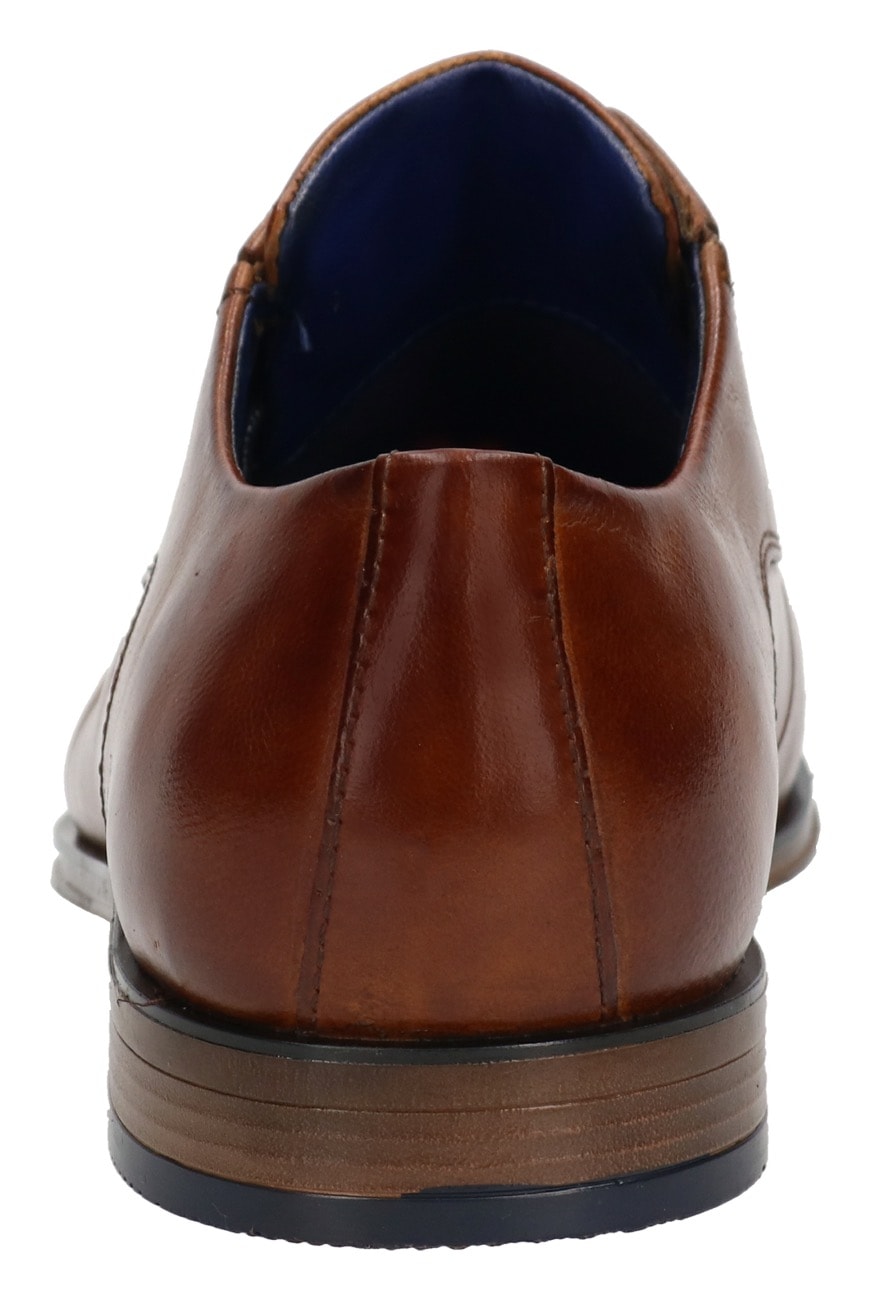 bugatti Chaussure à lacets  Anzugschuh, Business Schuh mit Logoschriftzug mit feinem Blockabsatz