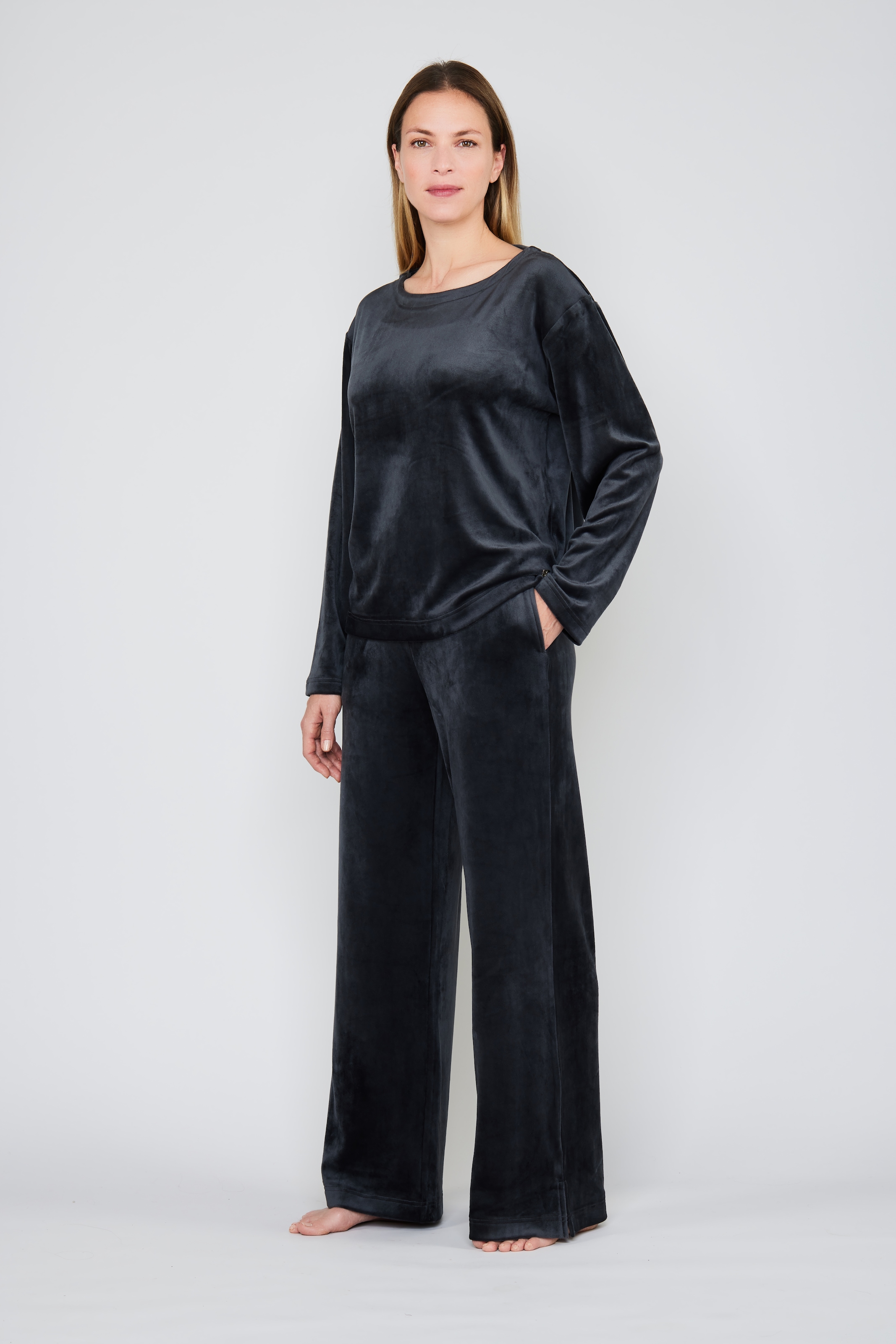 JOOP! Pantalon de pyjama »Relax«  seitliche Taschen, Samt-Qualität, teilelastischer Bund