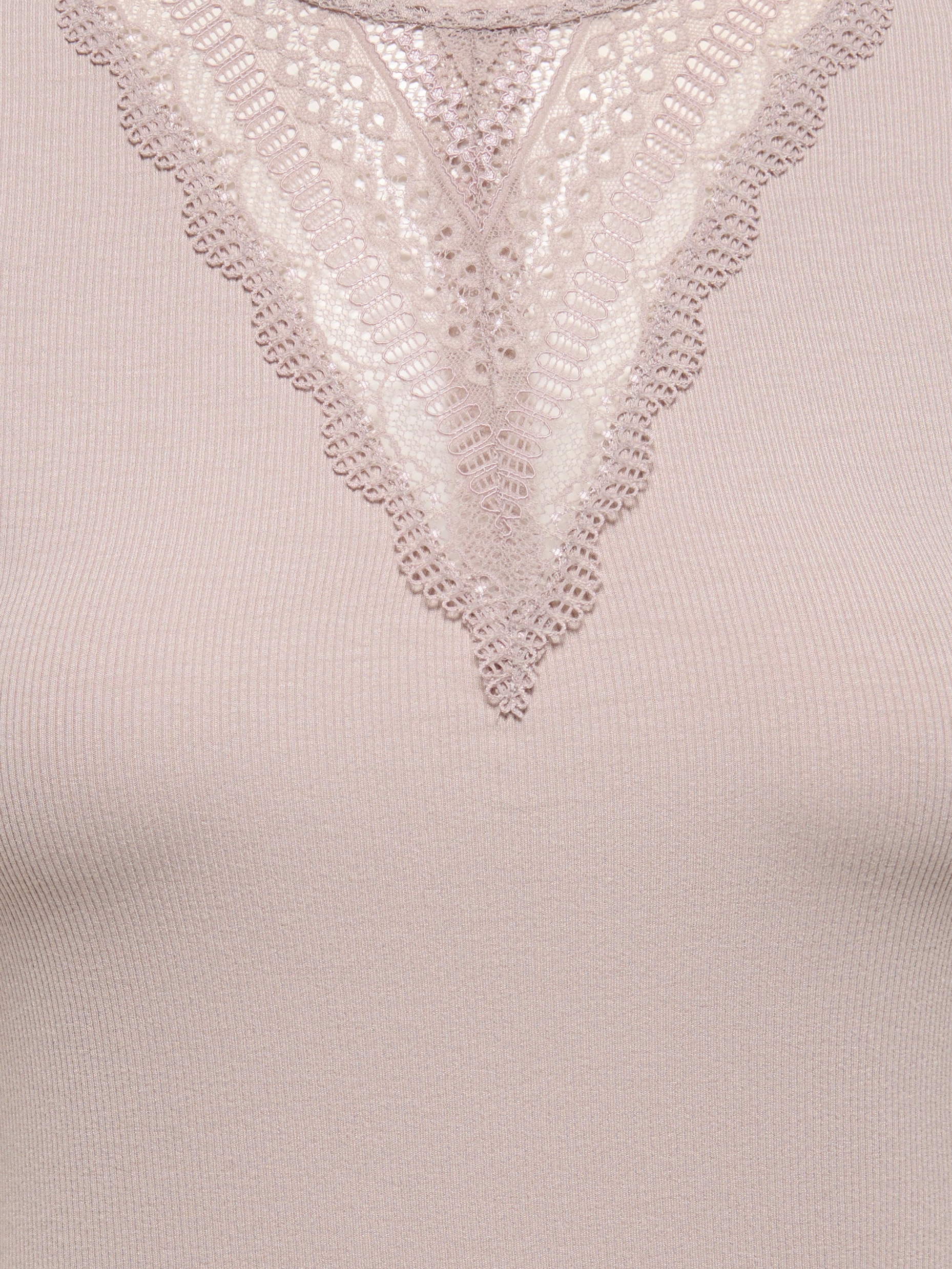 ONLY Spitzenshirt »ONLTILDE HIGHNECK S/S TOP JRS NOOS«