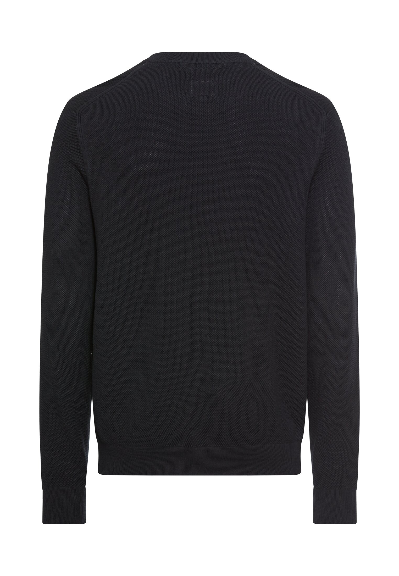 camel active Pull en tricot unifarben und aus reiner Baumwolle