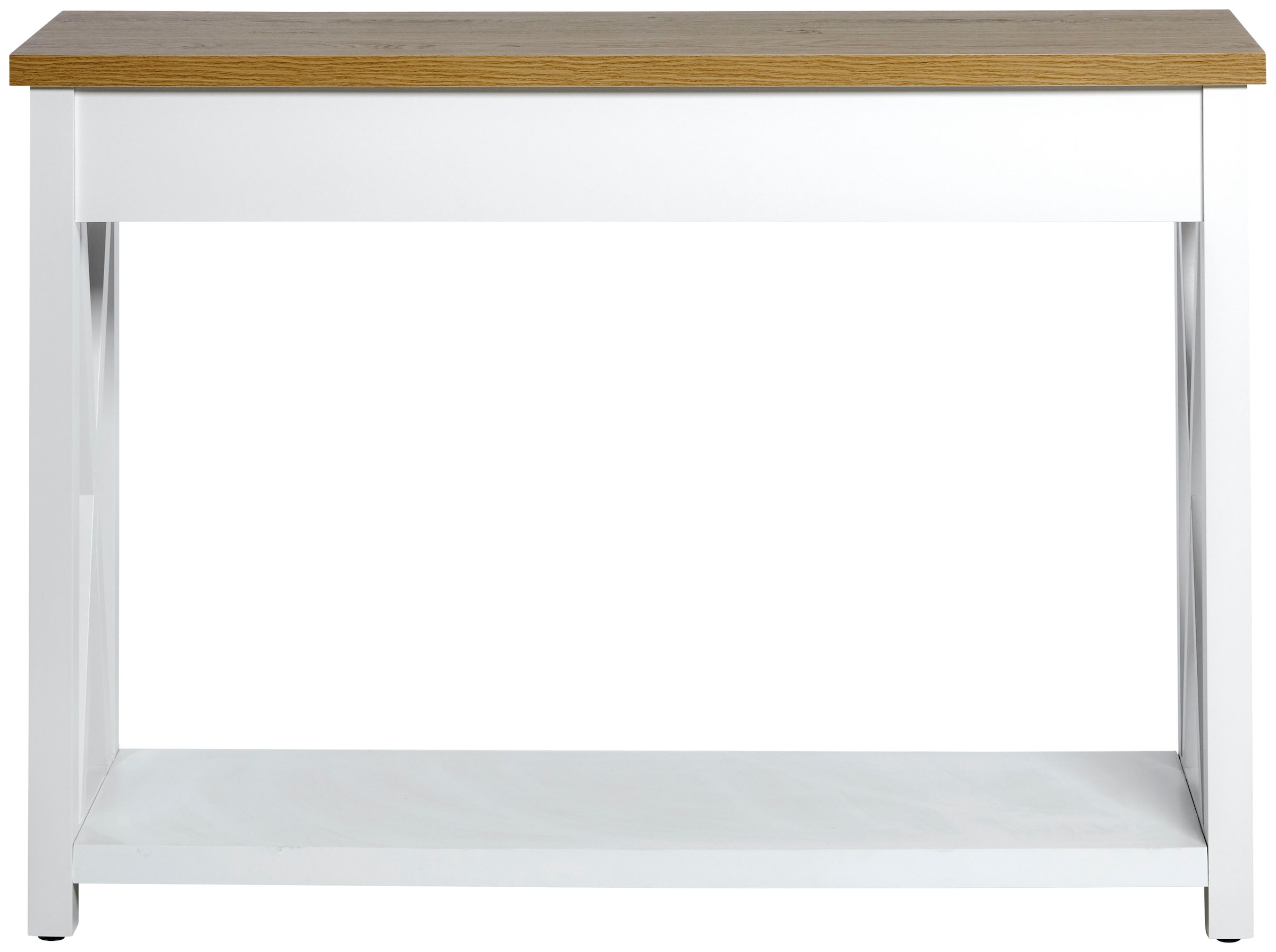 Jahnke Konsolentisch »Chalet« 1 Stk. tlg. Konsolentisch mit 2 Schubladen und Ablage, Landhausstil, X-Design