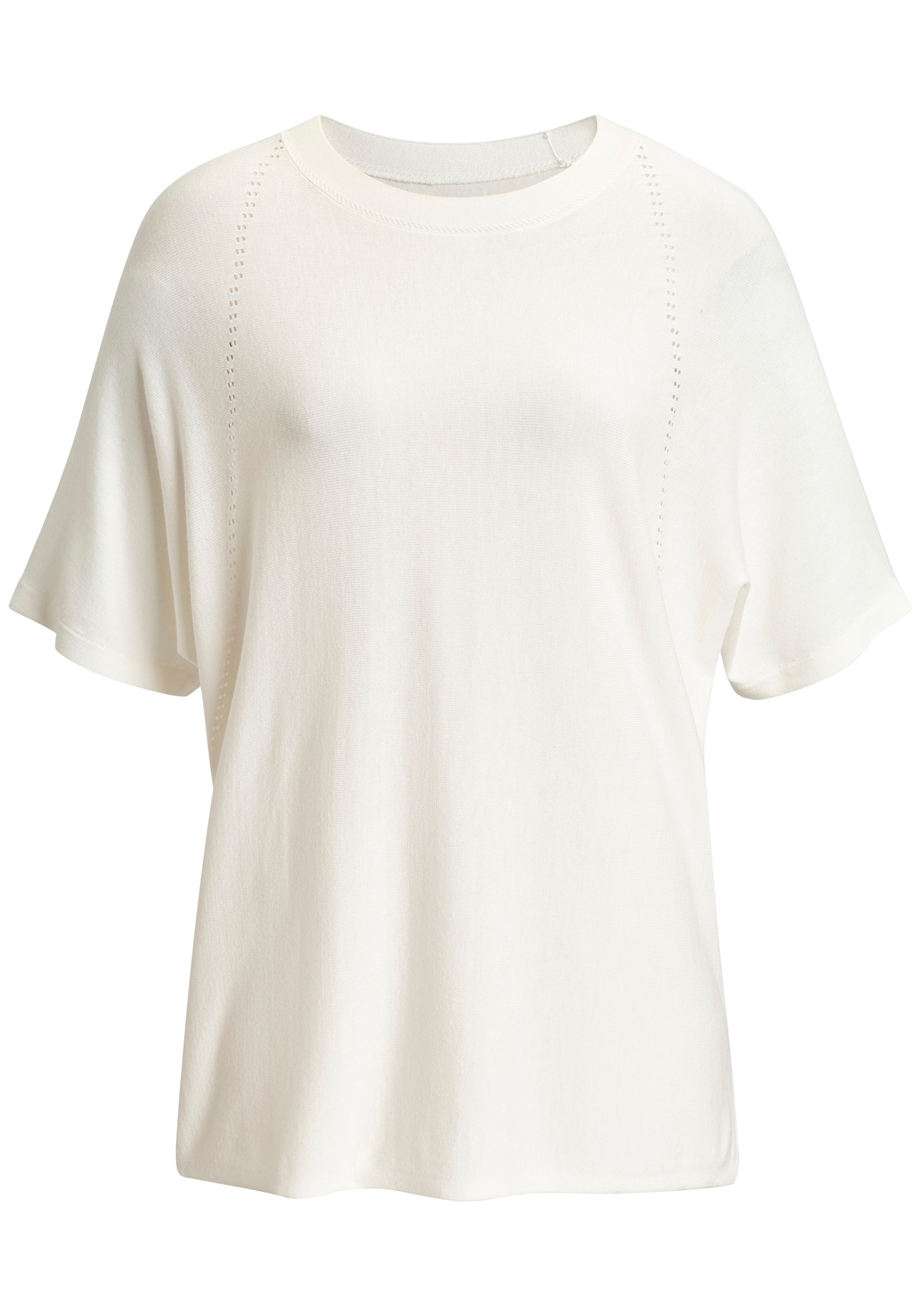 Vivance Kurzarmshirt »mit sommerlichem Lochstrickmuster« aus luftigem Viskose-Strick
