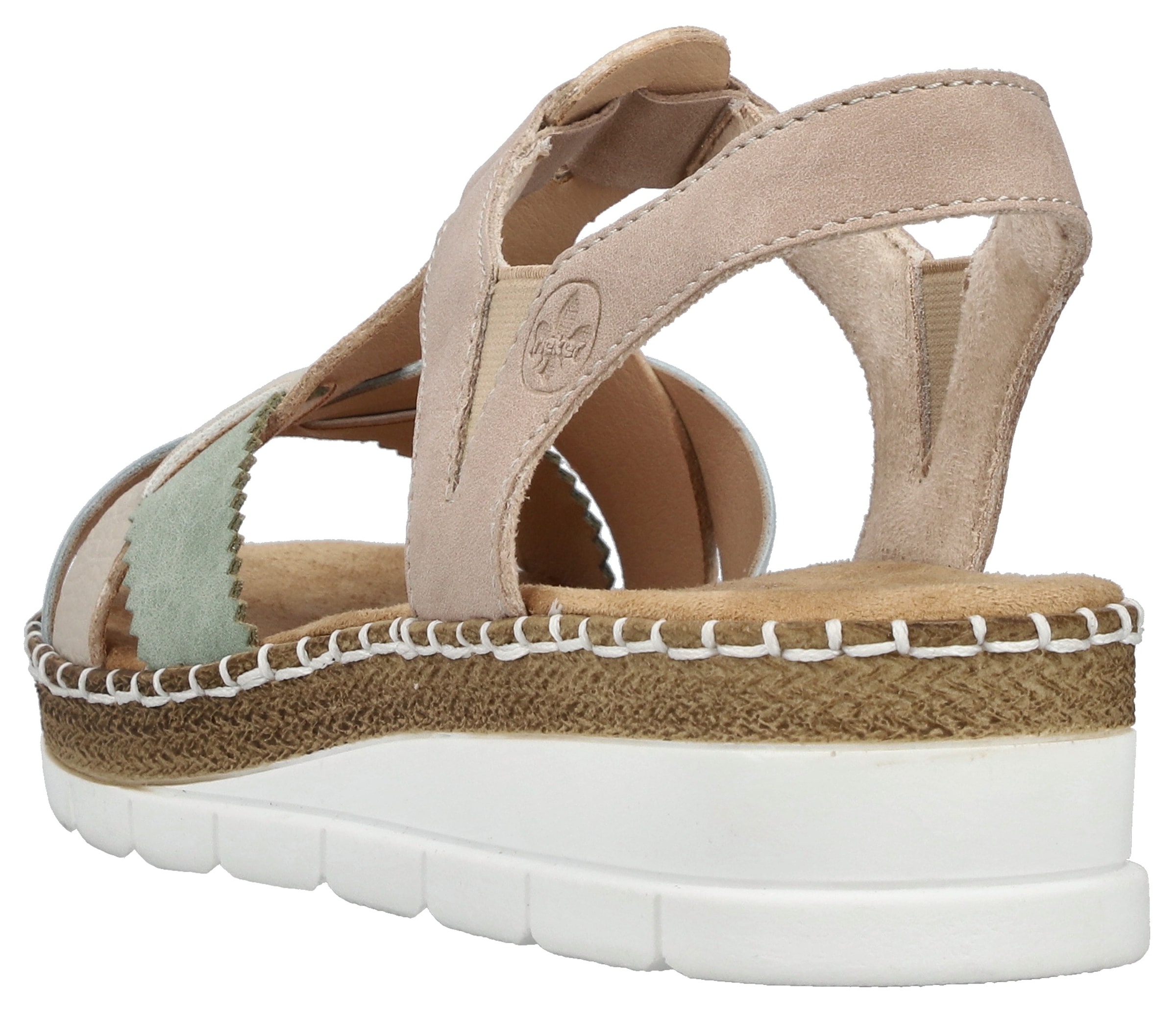 Rieker Sandale  Sommerschuh, Keilsandalette, Schlupfschuh mit Gummizug