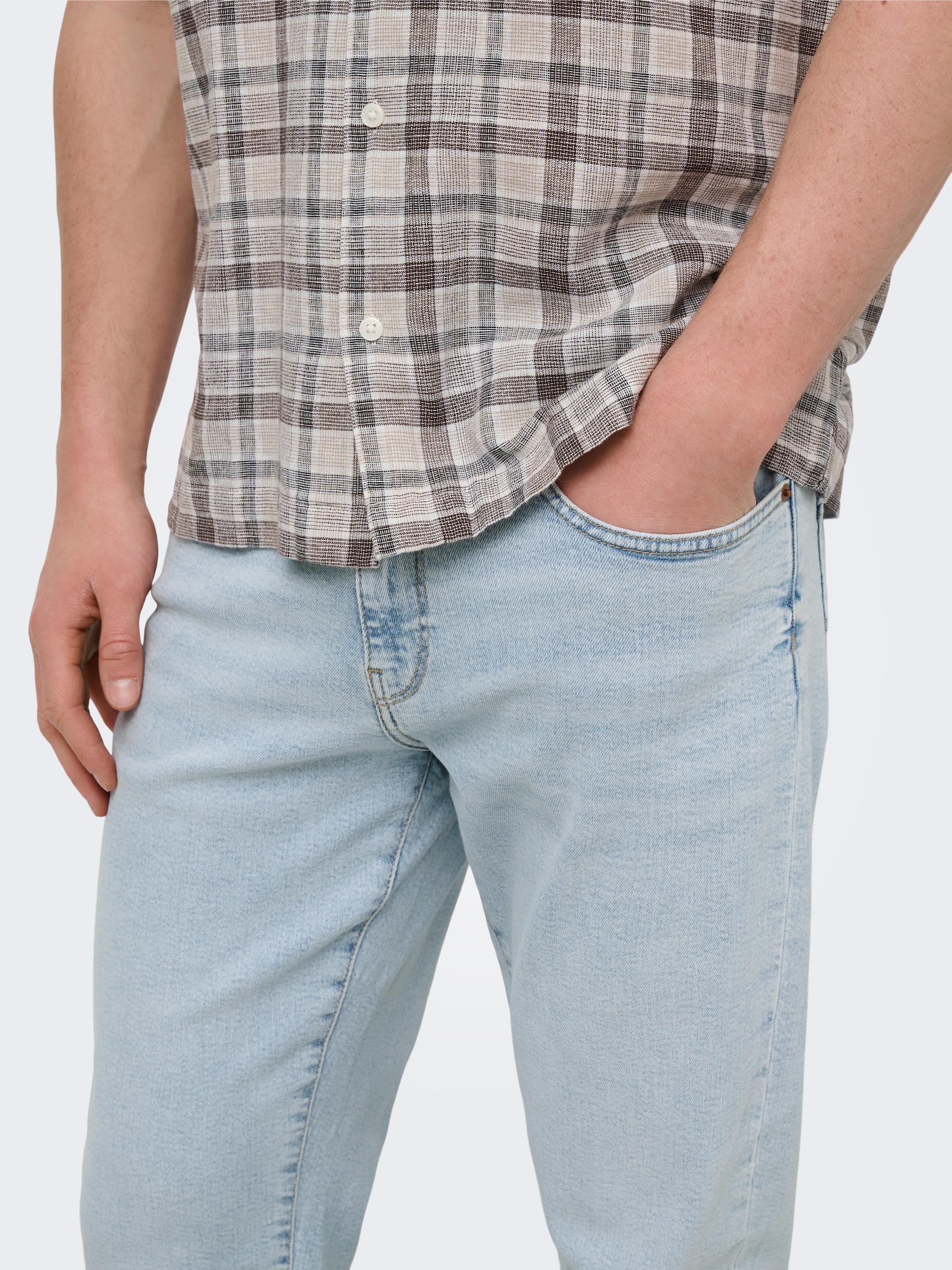 ONLY & SONS Jeans droit »ONSWEFT REG. MBD 5094 TAI DNM NOOS« style 4 poches