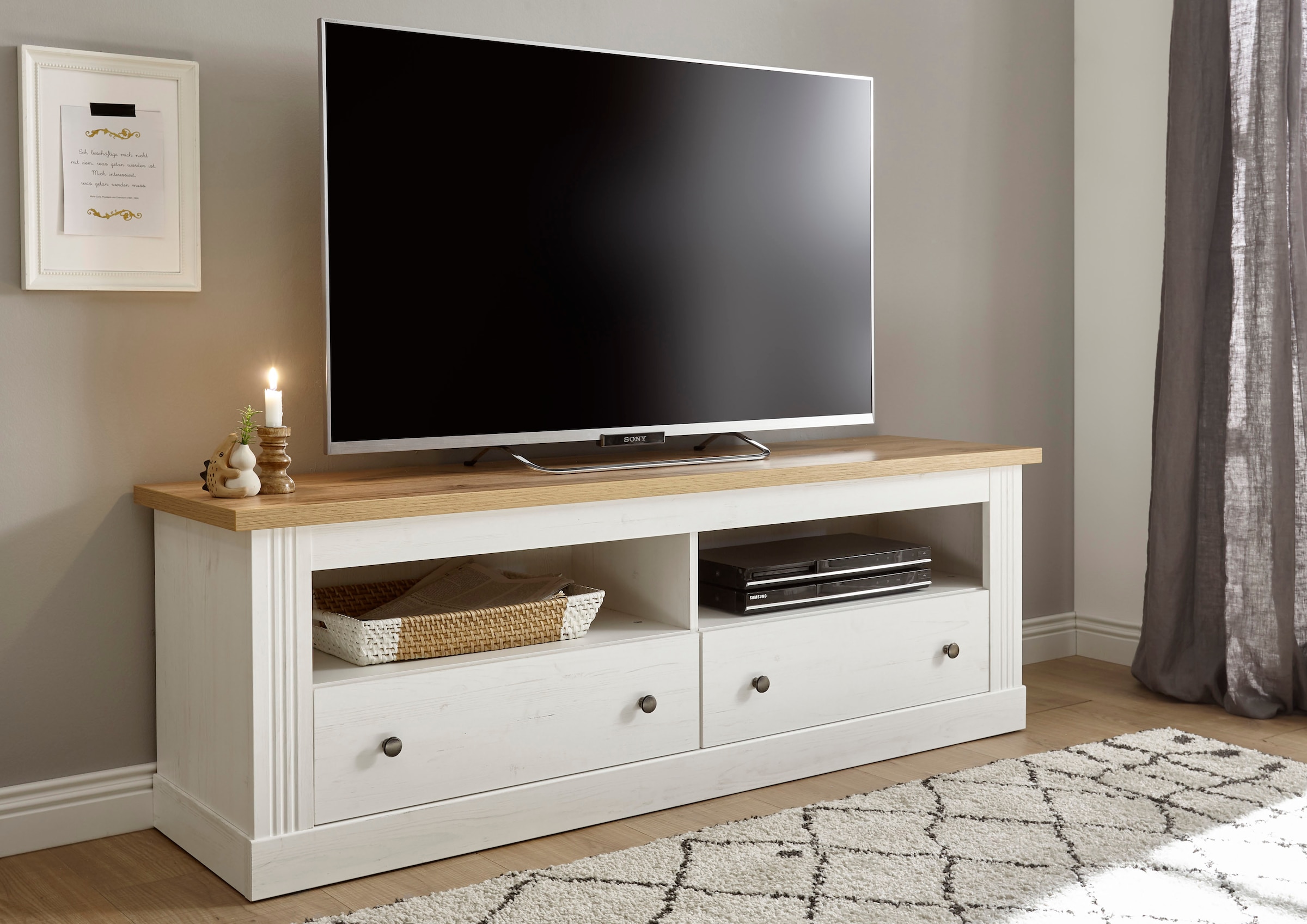 GOODproduct Lowboard »Westminster TOPSELLER!« Breite ca. 152cm,  Fernsehtisch in romantischem Landhausstil