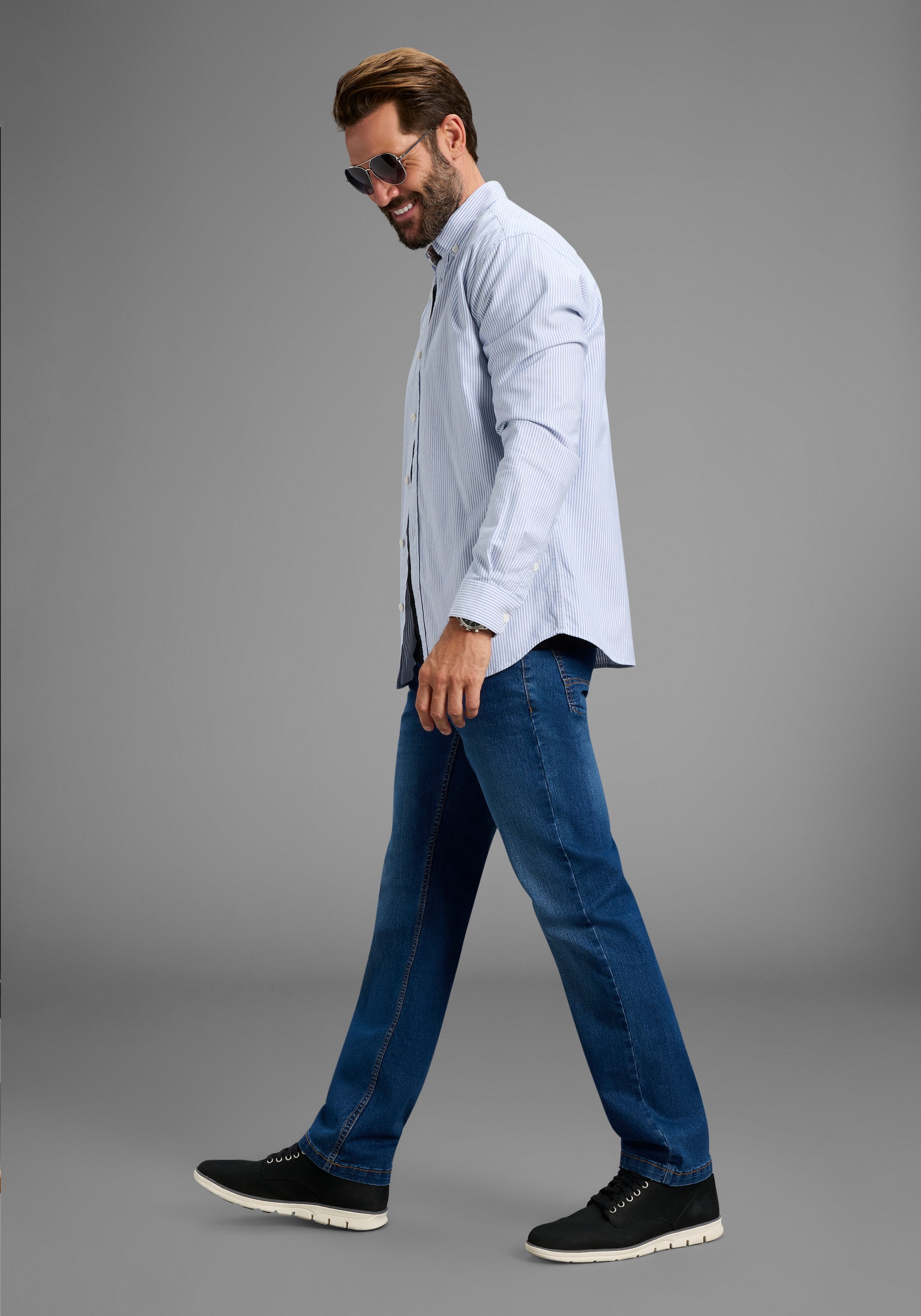 Arizona Jeans droit gerader Schnitt, normale Leibhöhe, mit Knopf- und Reissverschluss