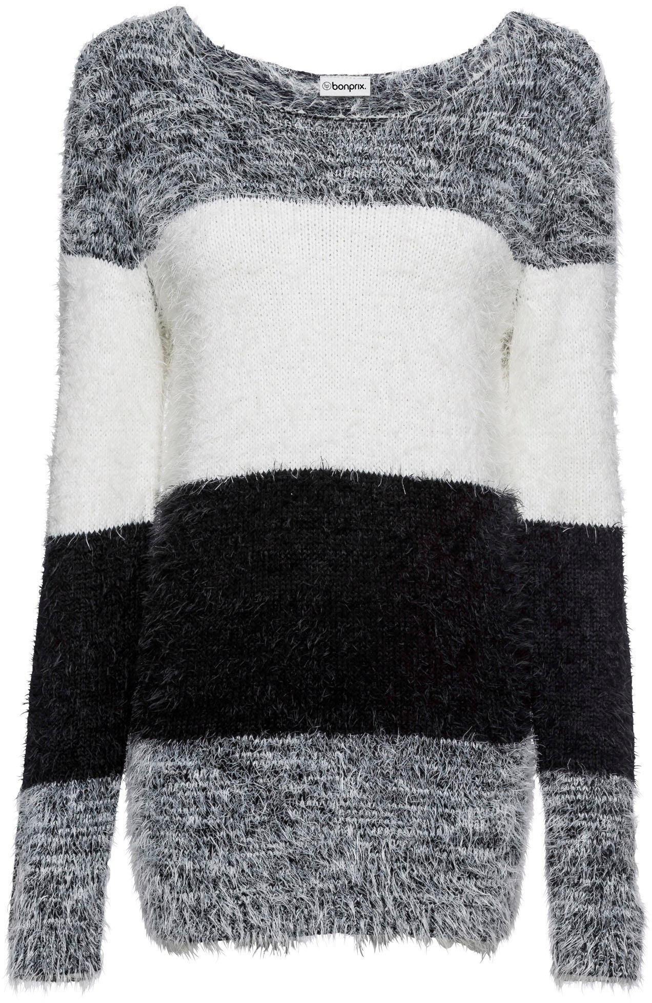 bonprix Strickpullover »Grobstrick-Pullover« aus Effekt-Garn, Grobstrick, bequeme Passform, eleganter Stil