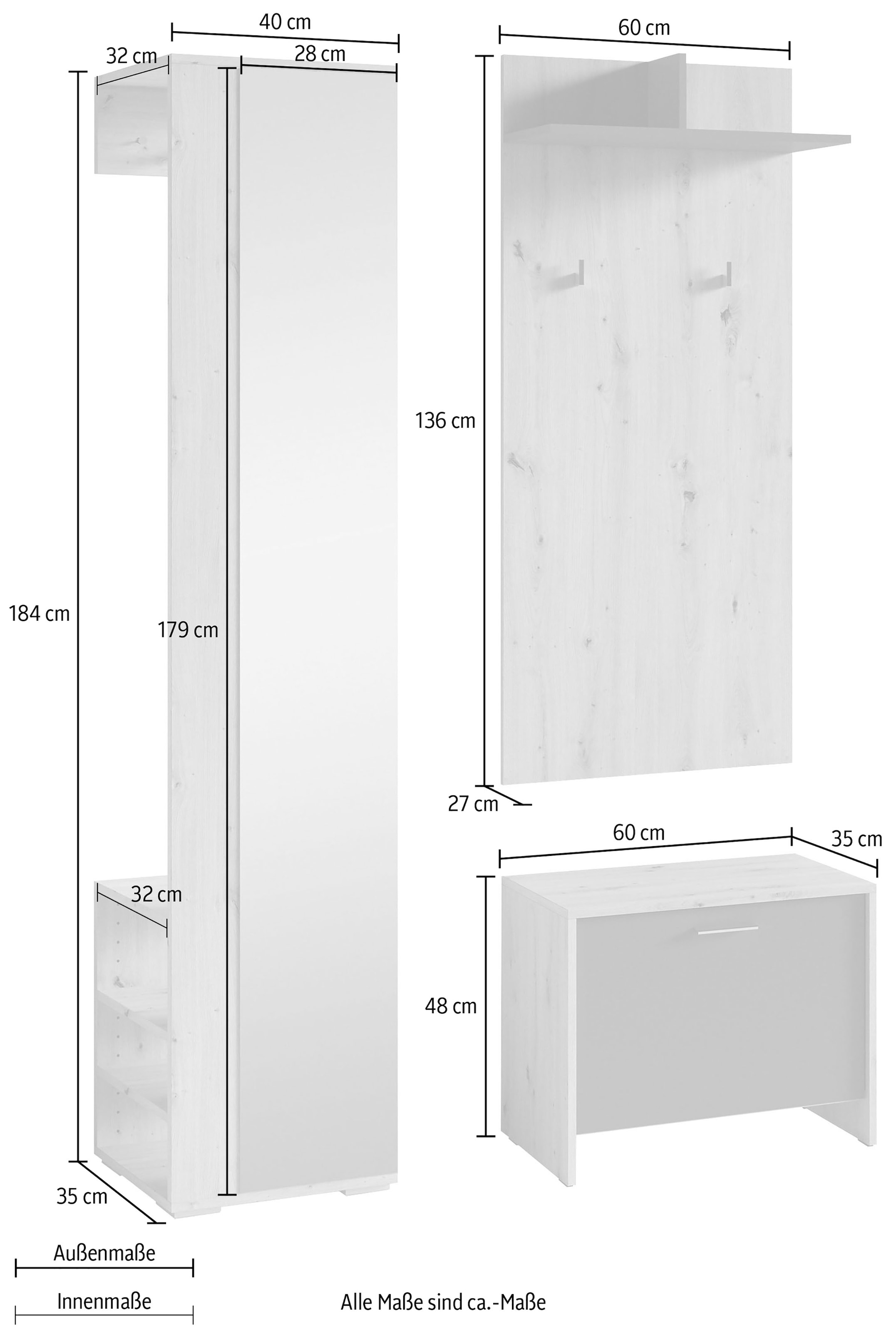 INOSIGN Ensemble de vestiaires »Ben« 3 cuis tlg.