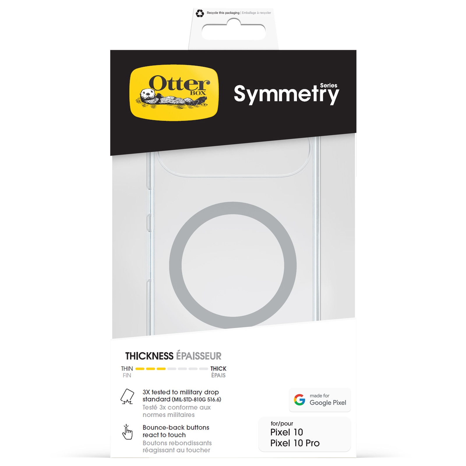 Otterbox Housse pour téléphone portable »Symmetry Series Case für Google Pixel 10/10 Pro« Backcover, Schutzhülle, Handyschutzhülle, Case, Schutzcase, stossfest