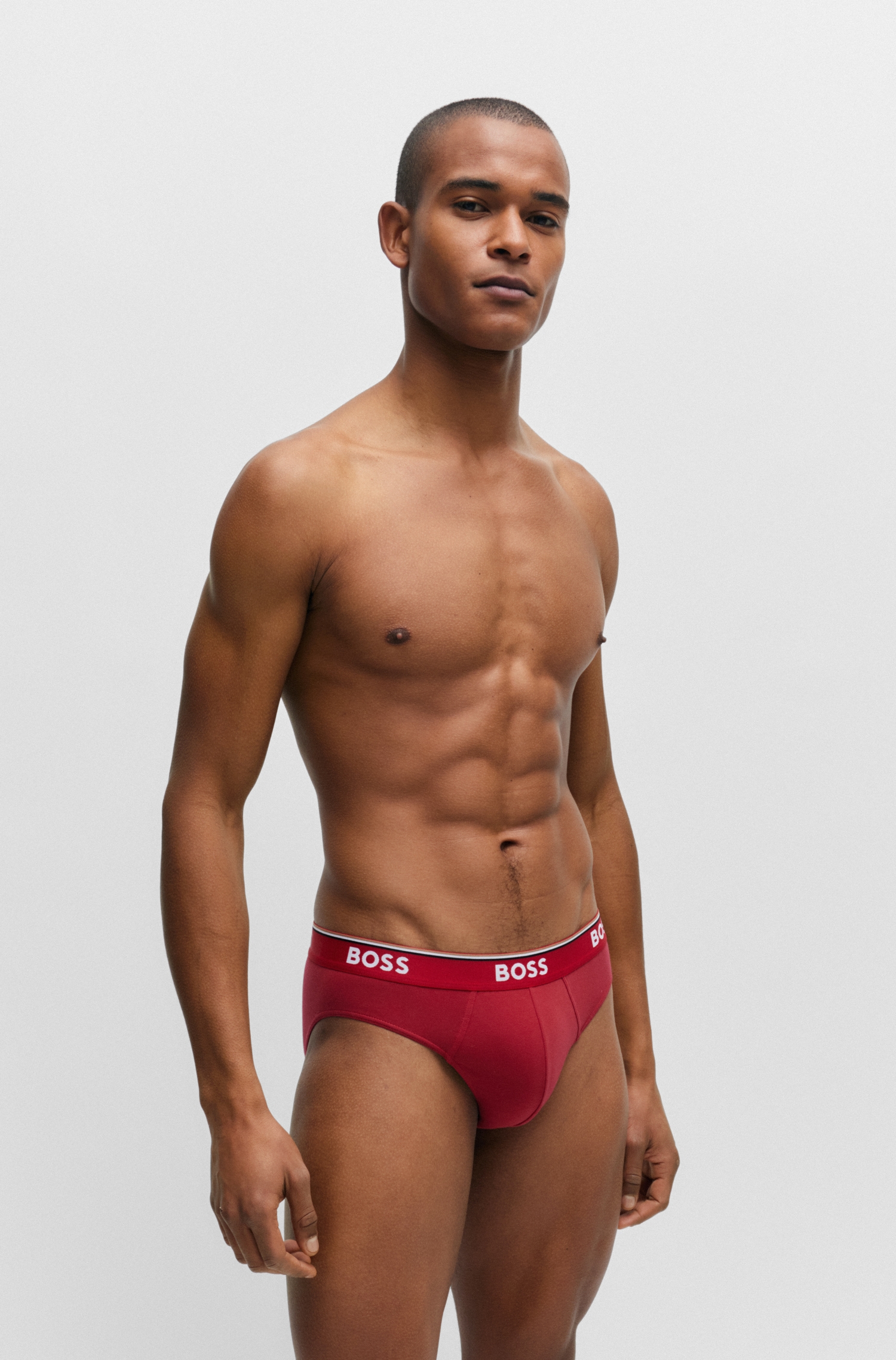 BOSS Slip »Brief 3P Power« 3 Stk. Elastikbund mit Logo