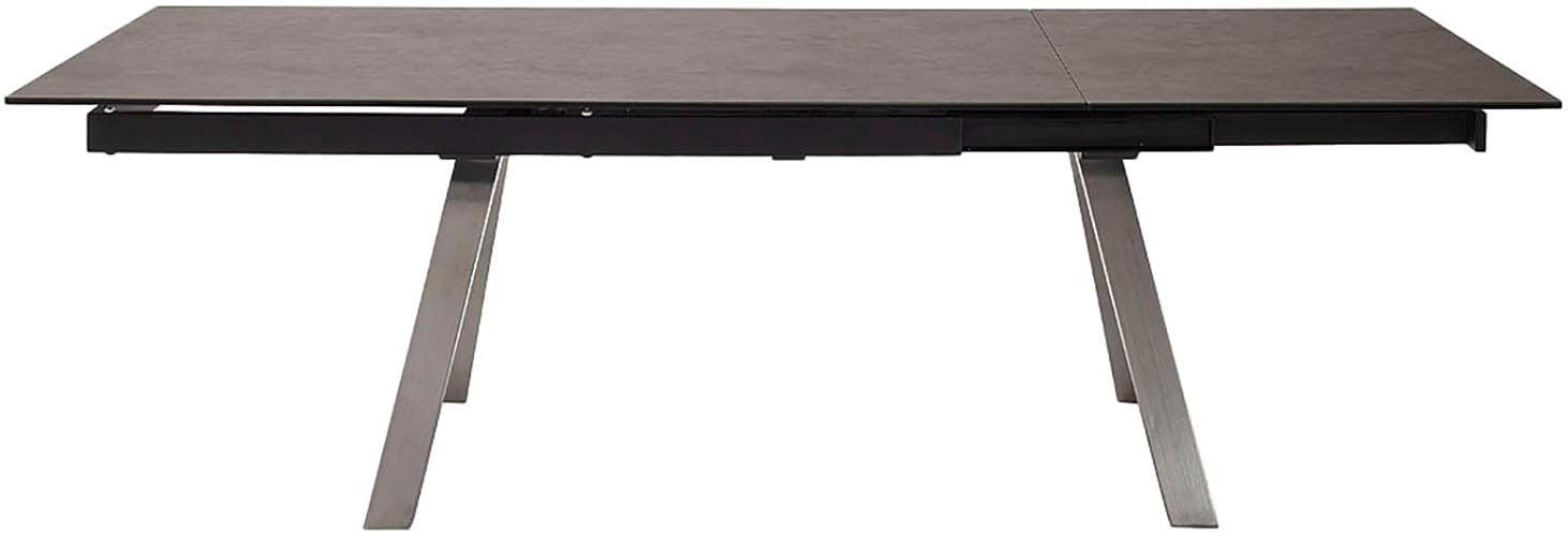MCA furniture Table de salle à manger »TOBAGO Auszugtisch 180-260 cm« Einzelstück,  Keramik,Edelstahl,Stirnauszug,ausziehbar,Tischplatte 13 mm