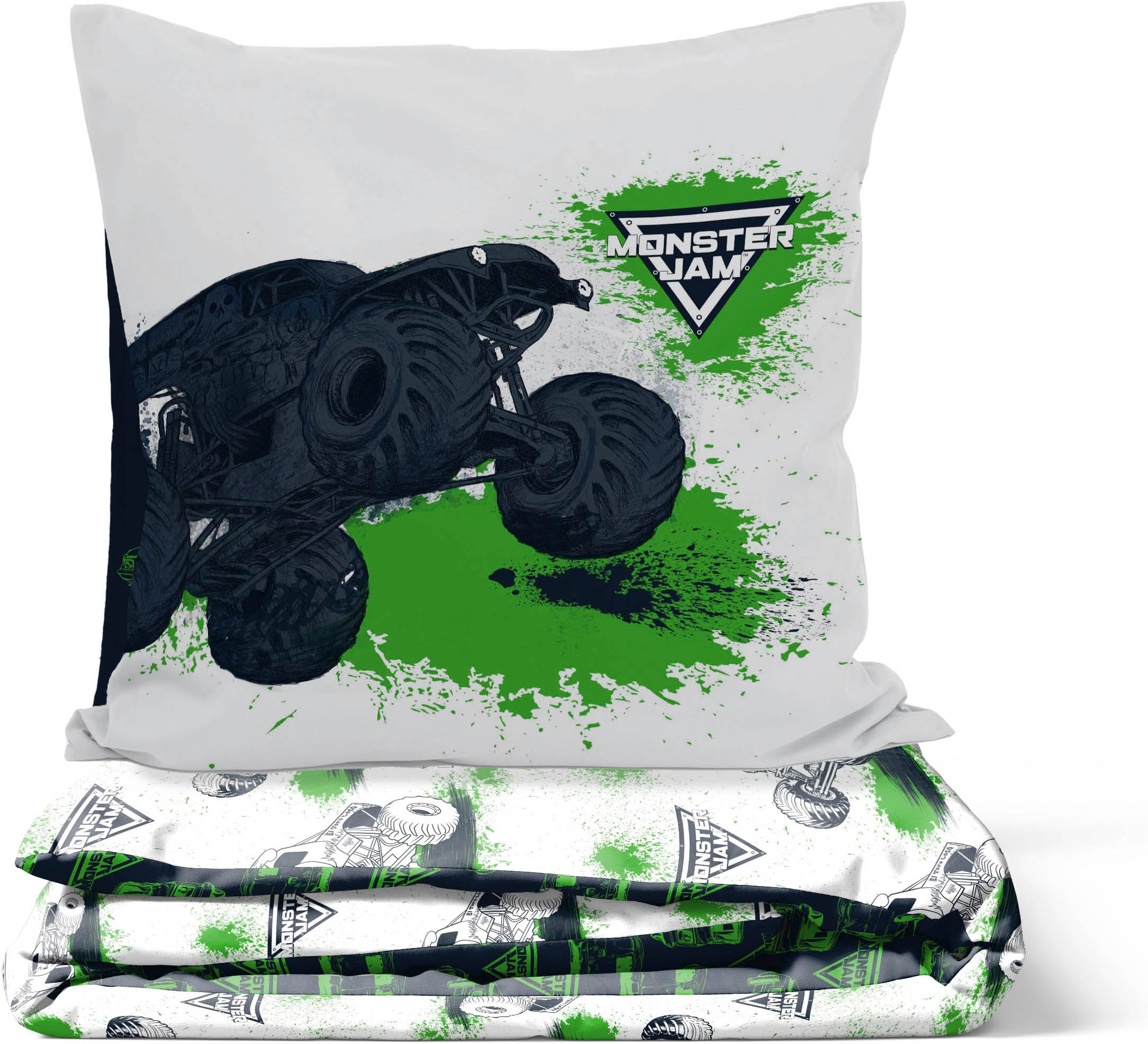   Linge de lit pour enfants »Monster Jam Splat« 2 100% coton