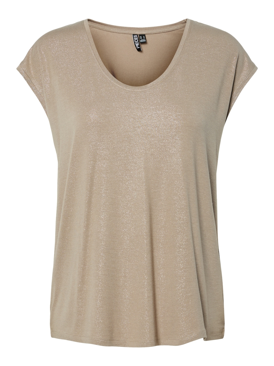 pieces T-shirt à manches courtes »PCALICE SS GLITTER TEE JRS NOOS BC« Viskosemischung, loose fit