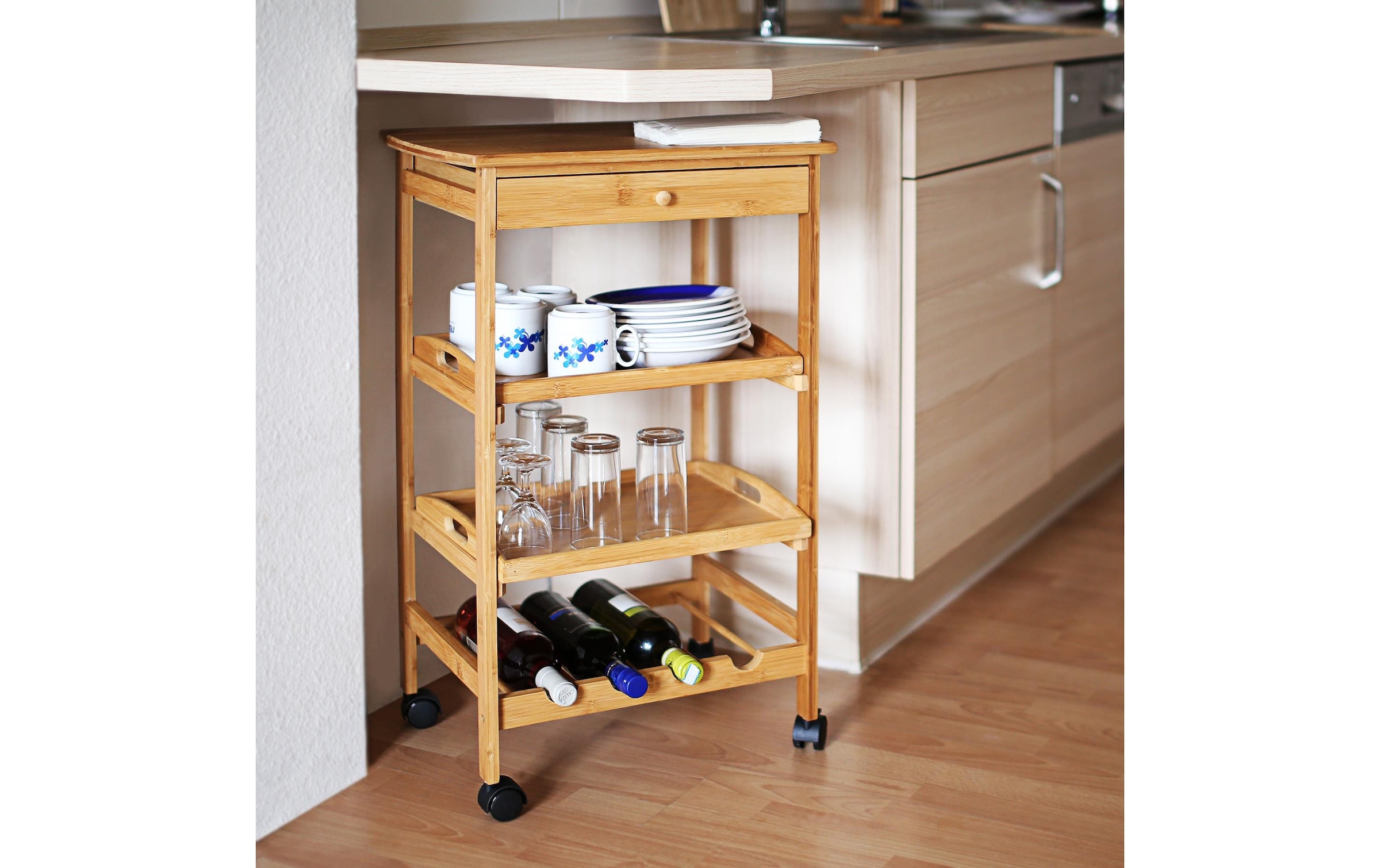 relaxdays Küchenwagen »James 80.5 x 50 x 37 cm«
