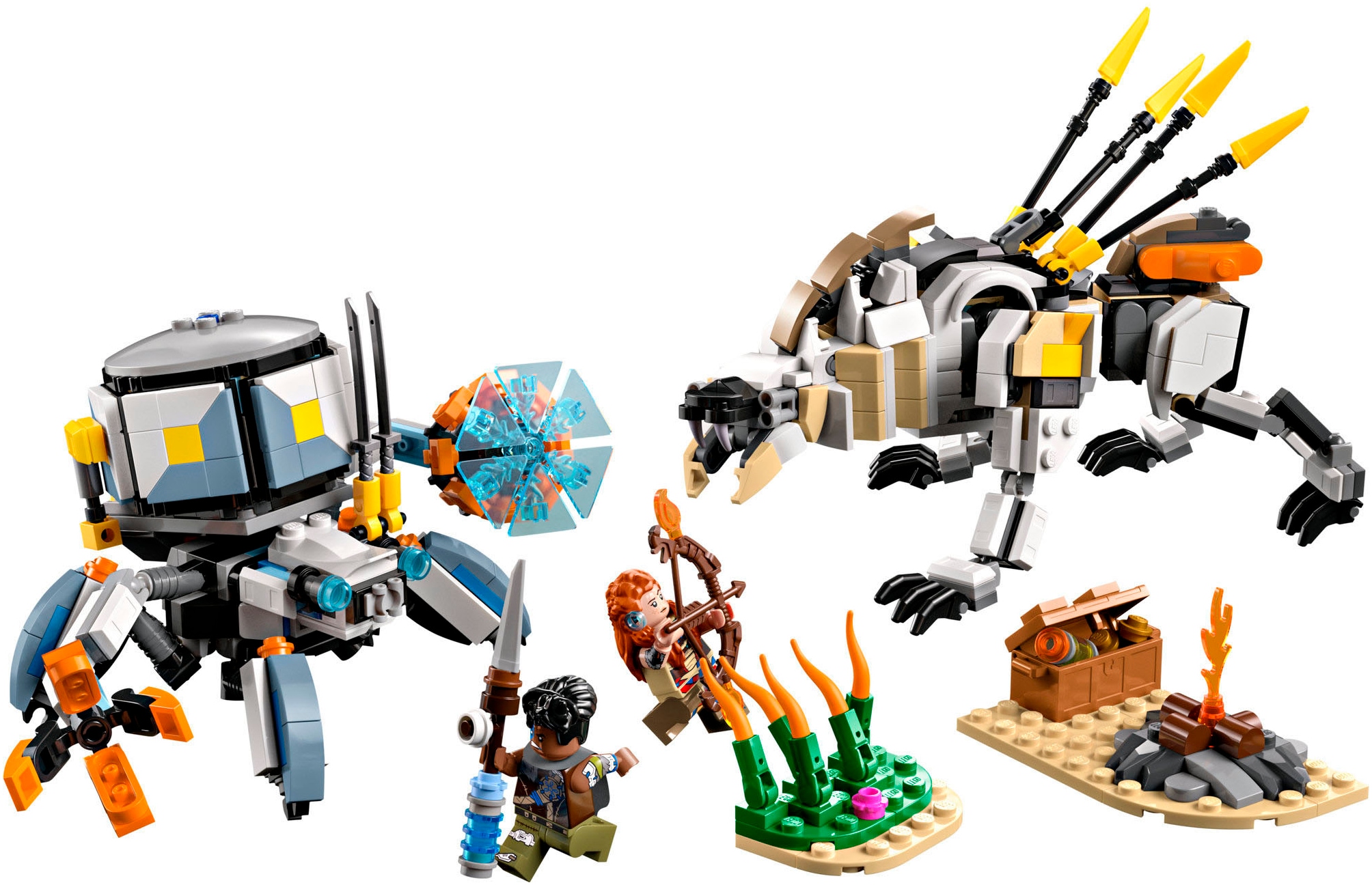 LEGO® Konstruktionsspielsteine »Aloy und Varl vs. Panzerwanderer und Sägezahn (77037), LEGO® Horizon« Made in Europe