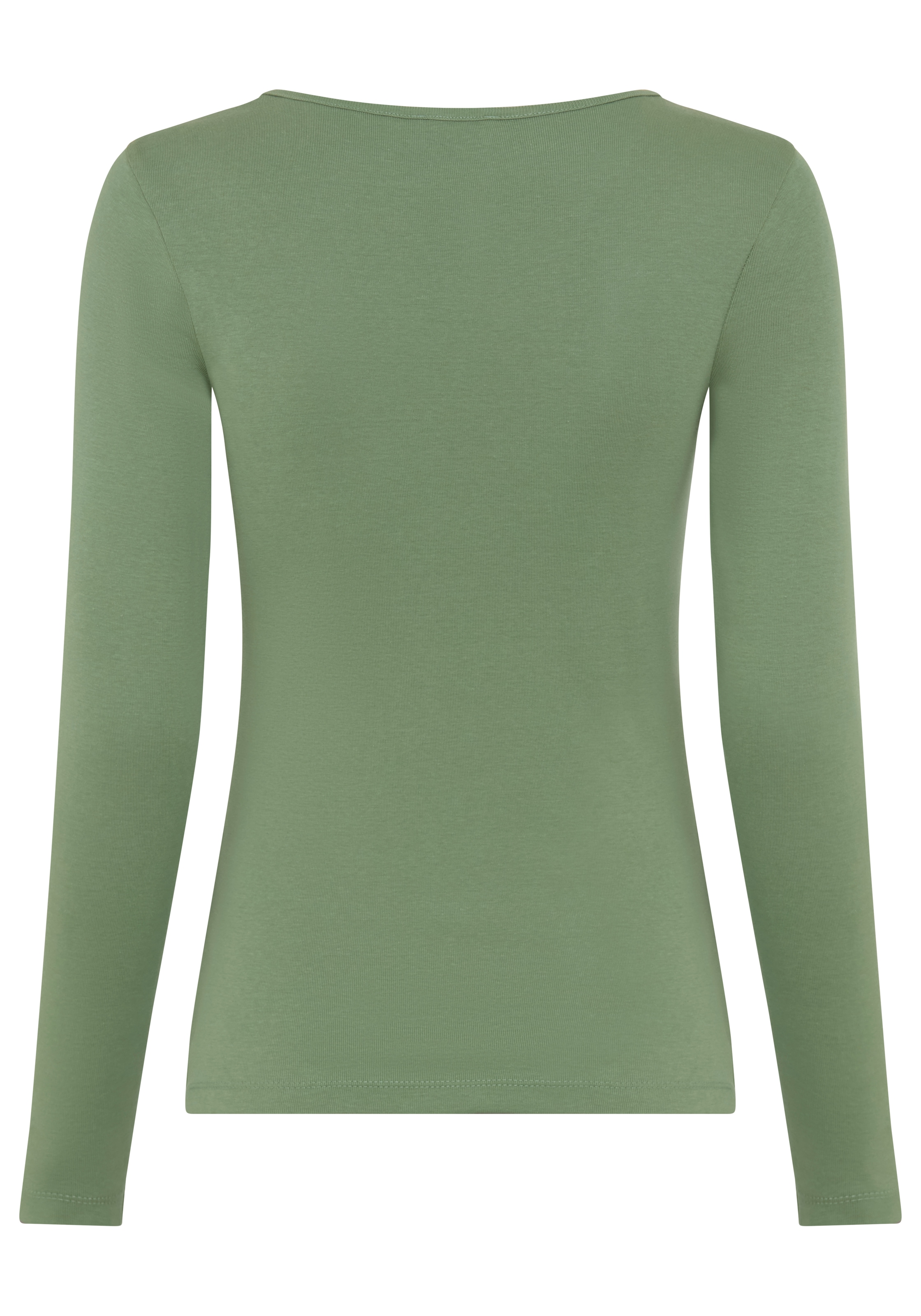 AJC T-shirt à manches longues en mélange de coton extensible, coupe très ajustée