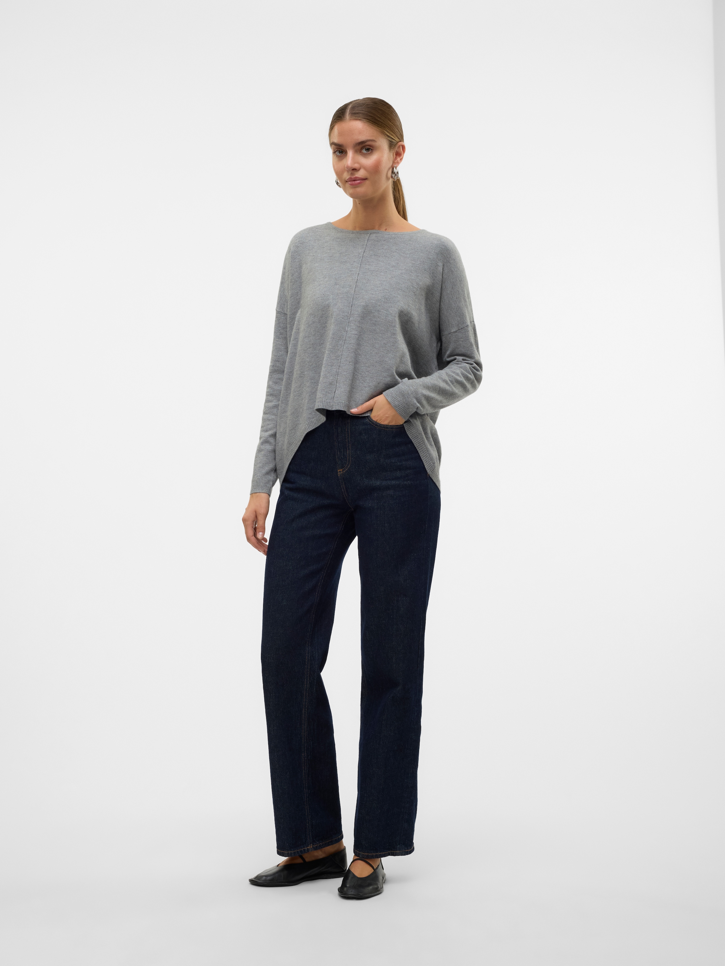 Vero Moda Rundhalspullover »VMBREEZE AURA LS ZIPPER BLOUSE NOOS«