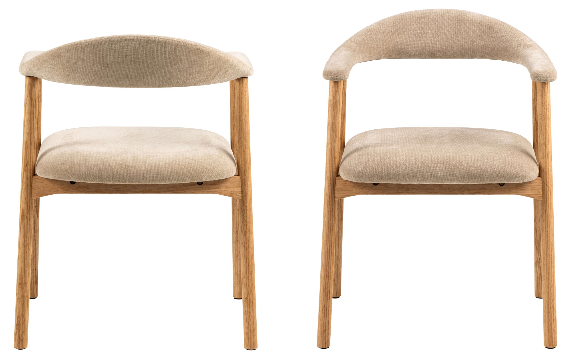ACTONA GROUP Chaise de salle à manger »Addi, Stuhl, 2er-Set, gepolstert, Moderner Stil, Gestell aus Eiche« () lot de 2, rembourré, housse disponible en plusieurs couleurs