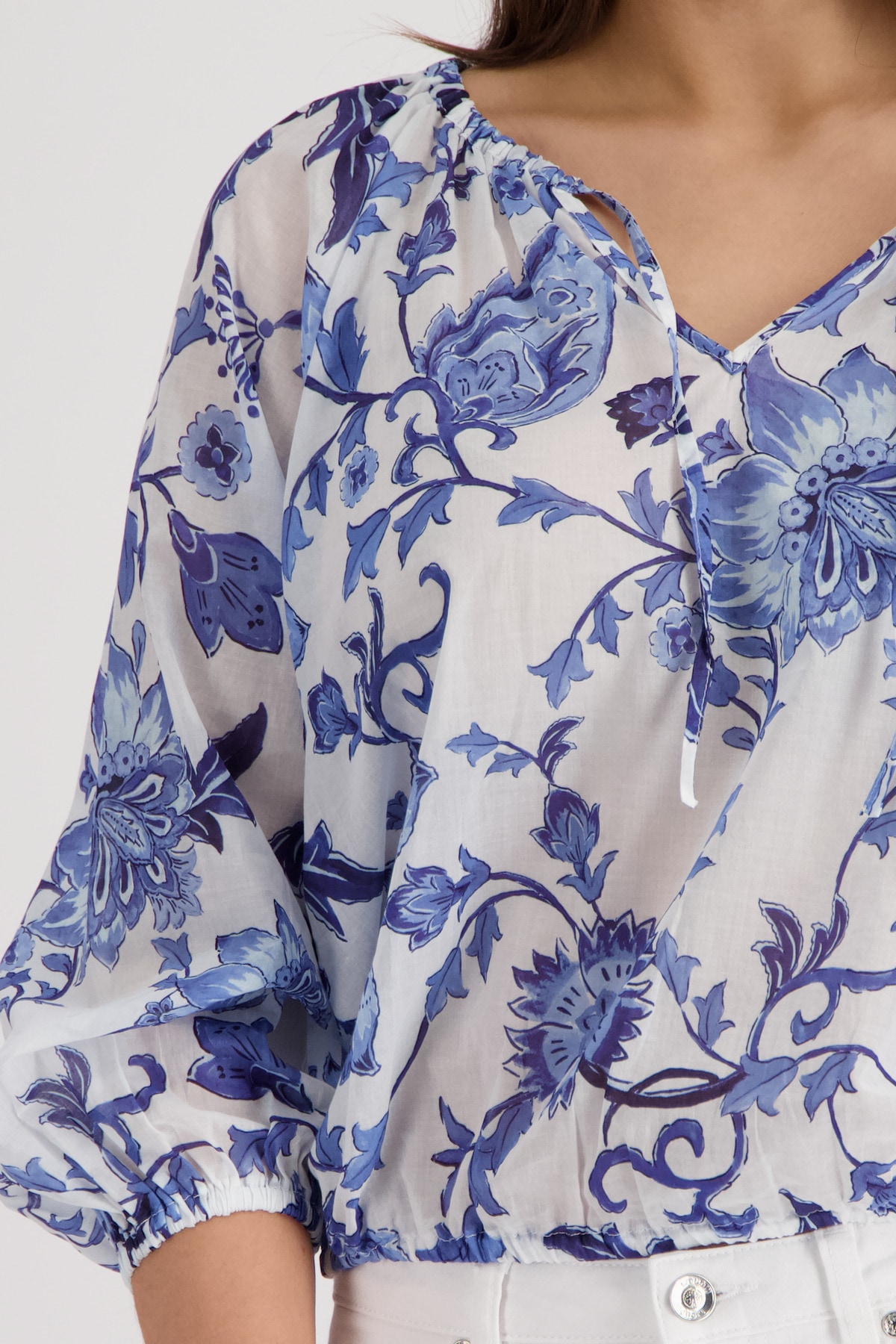 Monari Blouse à manches longues »Bluse Blumendruck allover« coupe régulière avec motif floral