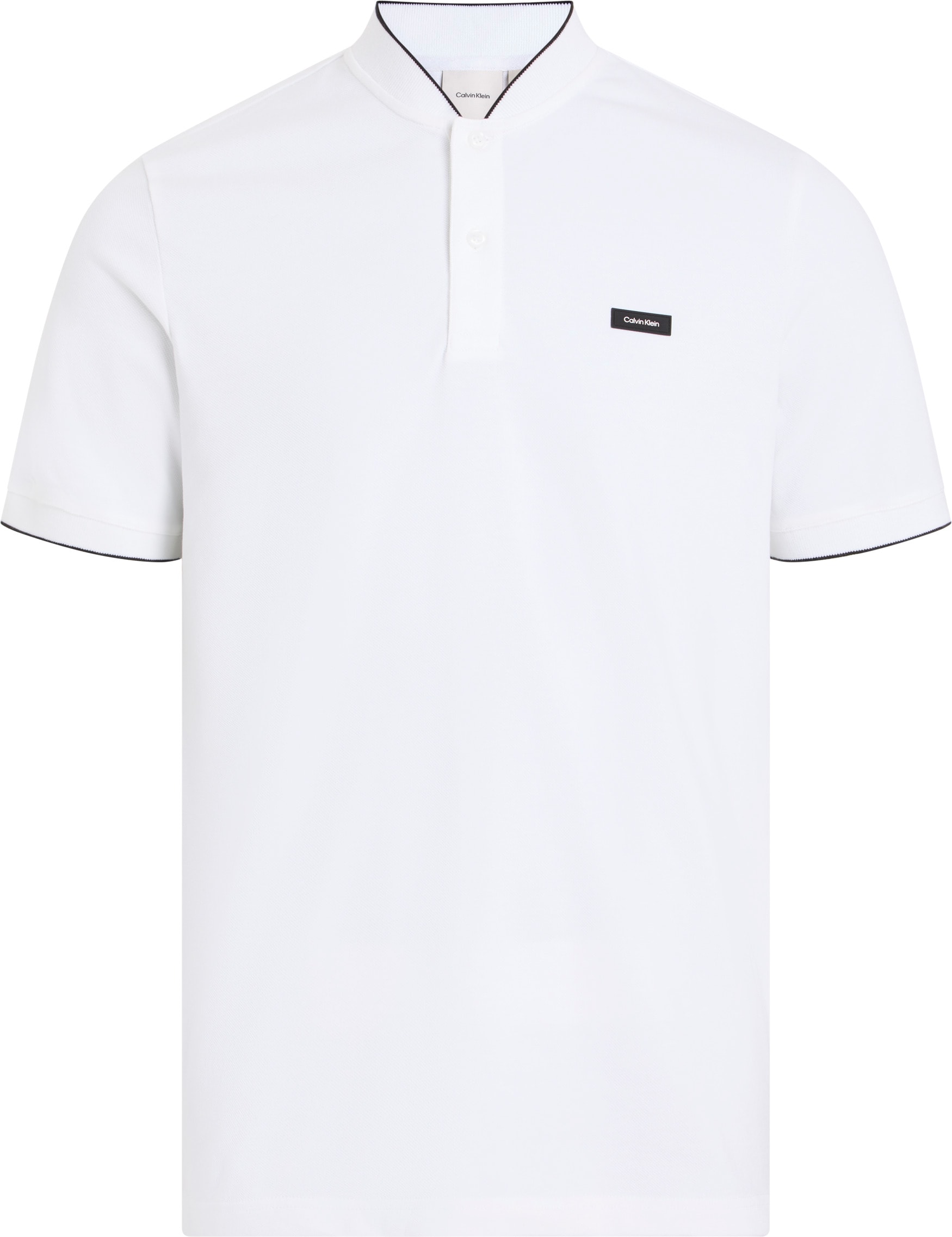 Calvin Klein Polo »STRETCH PIQUE STAND COLLAR POLO« mit kontrastfarbenen Kanten