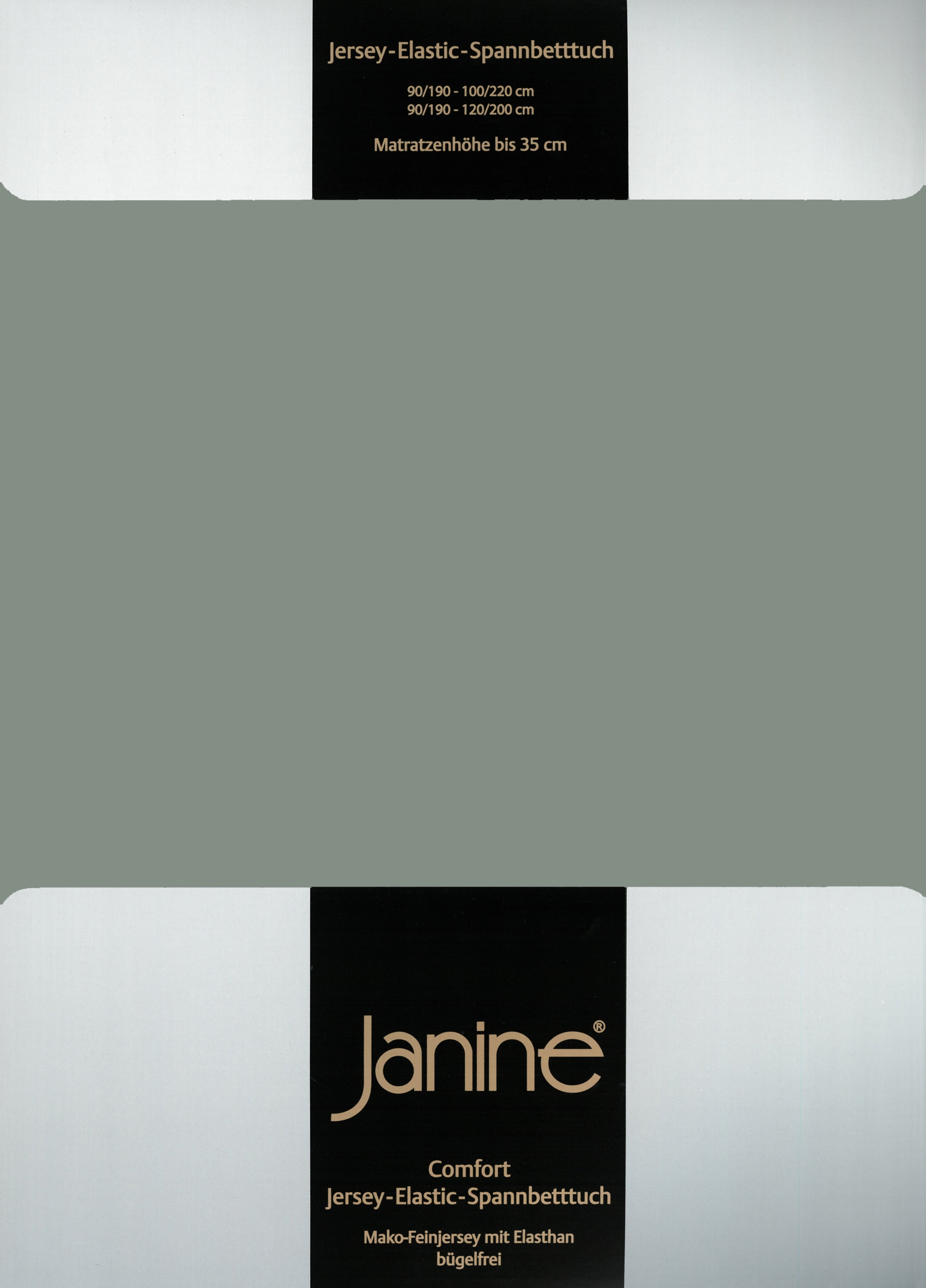 Janine Draps de lit »ELASTIC 5002 Jersey Bettlaken mit Elasthan, 190 g/m²« pour matelas jusqu’à 35 cm de hauteur, 95% coton, de qualité, durable
