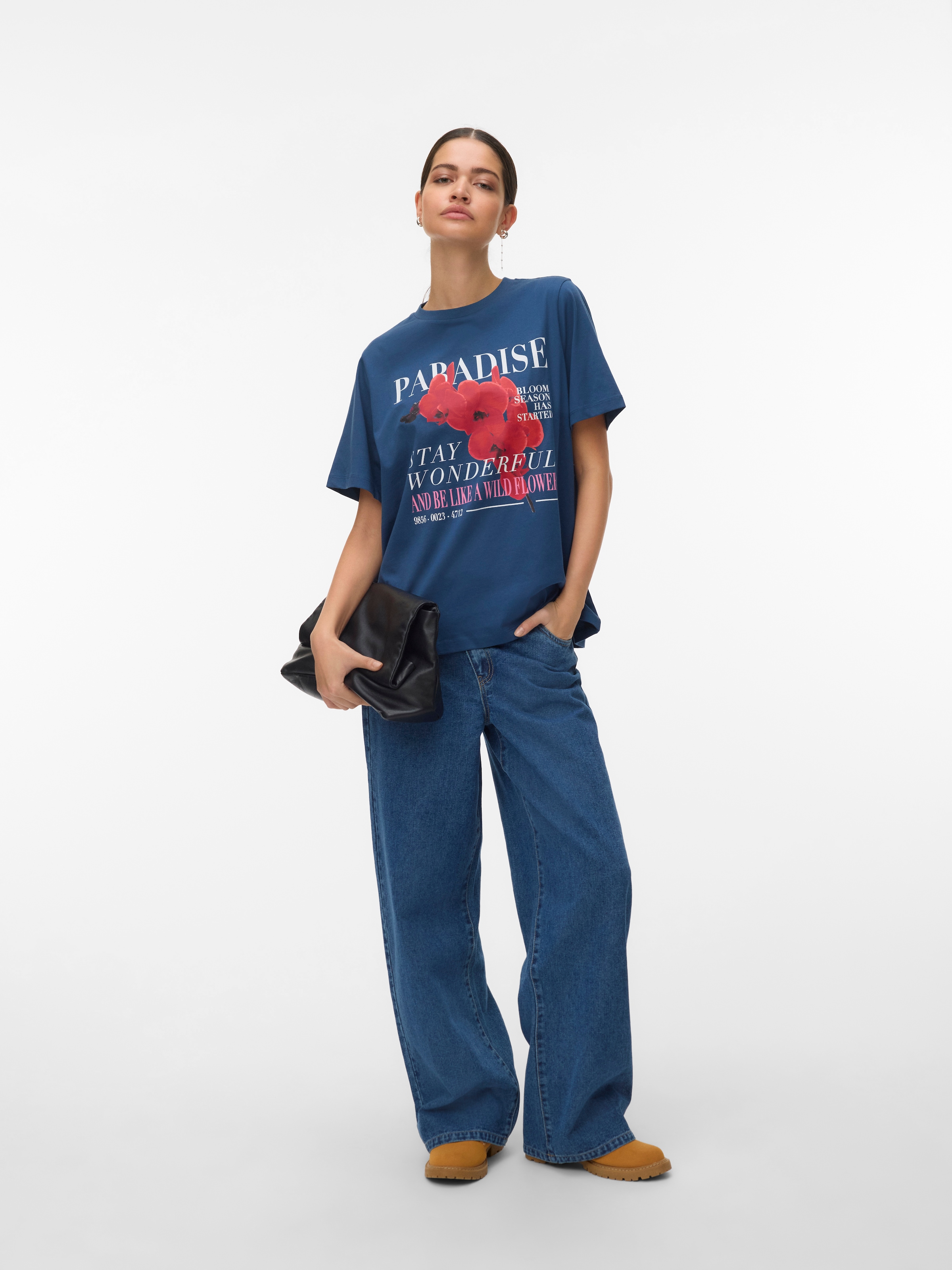 Vero Moda Kurzarmshirt »VMURENA CATY SS TOP BOX JRS« mit floralem Print