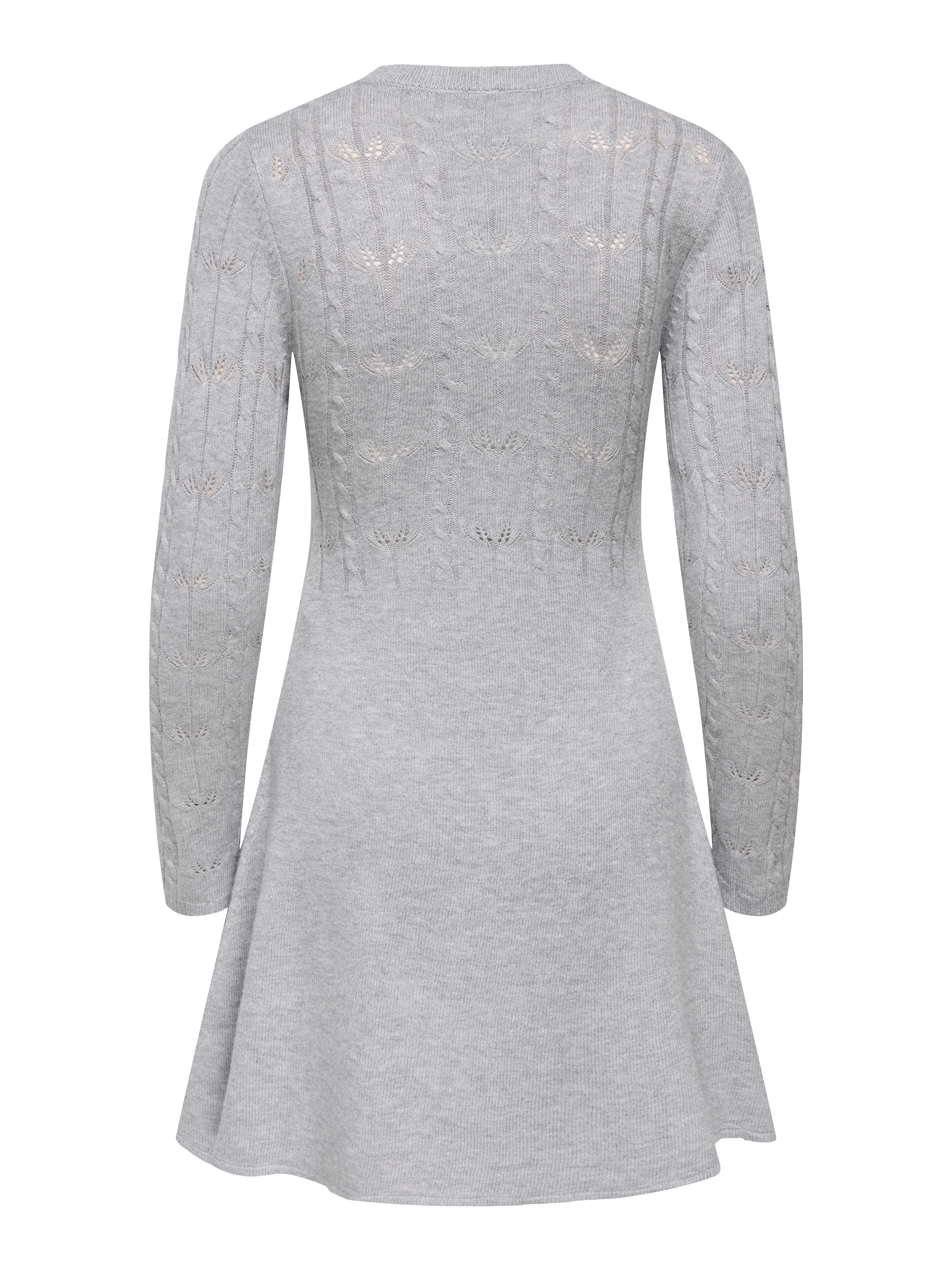 ONLY Robe en tricot »ONLKATIA LIFE LS O-NECK CABL DRES EX KNT« mélange viscose, coupe régulière, col rond