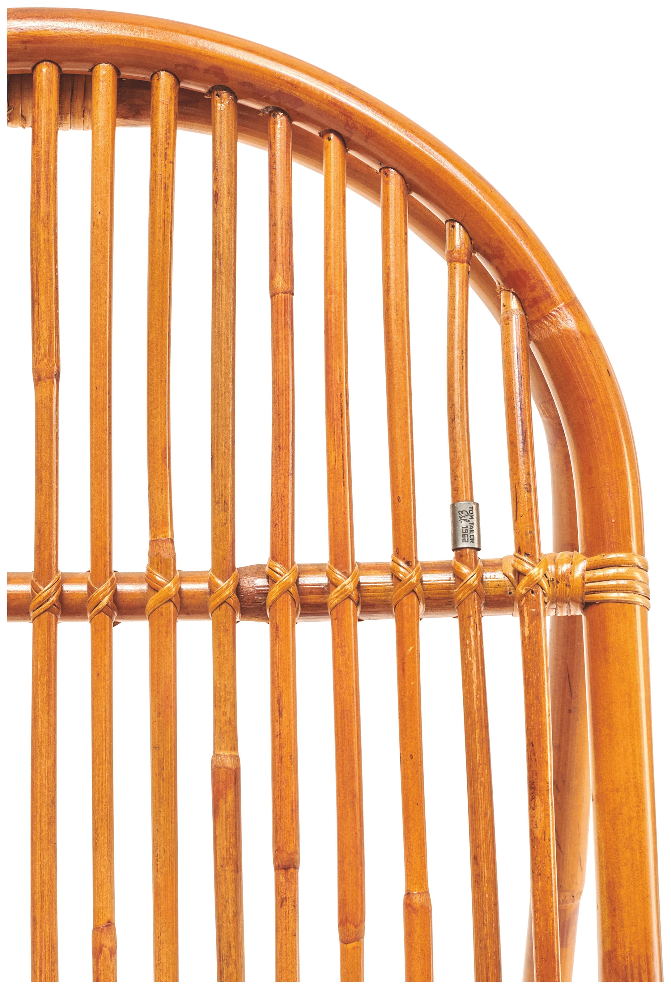 SIT Chaise à bascule »Kampala aus naturbelassenem Rattan mit Metallmanschette« () Fauteuil à bascule en rotin au look naturel