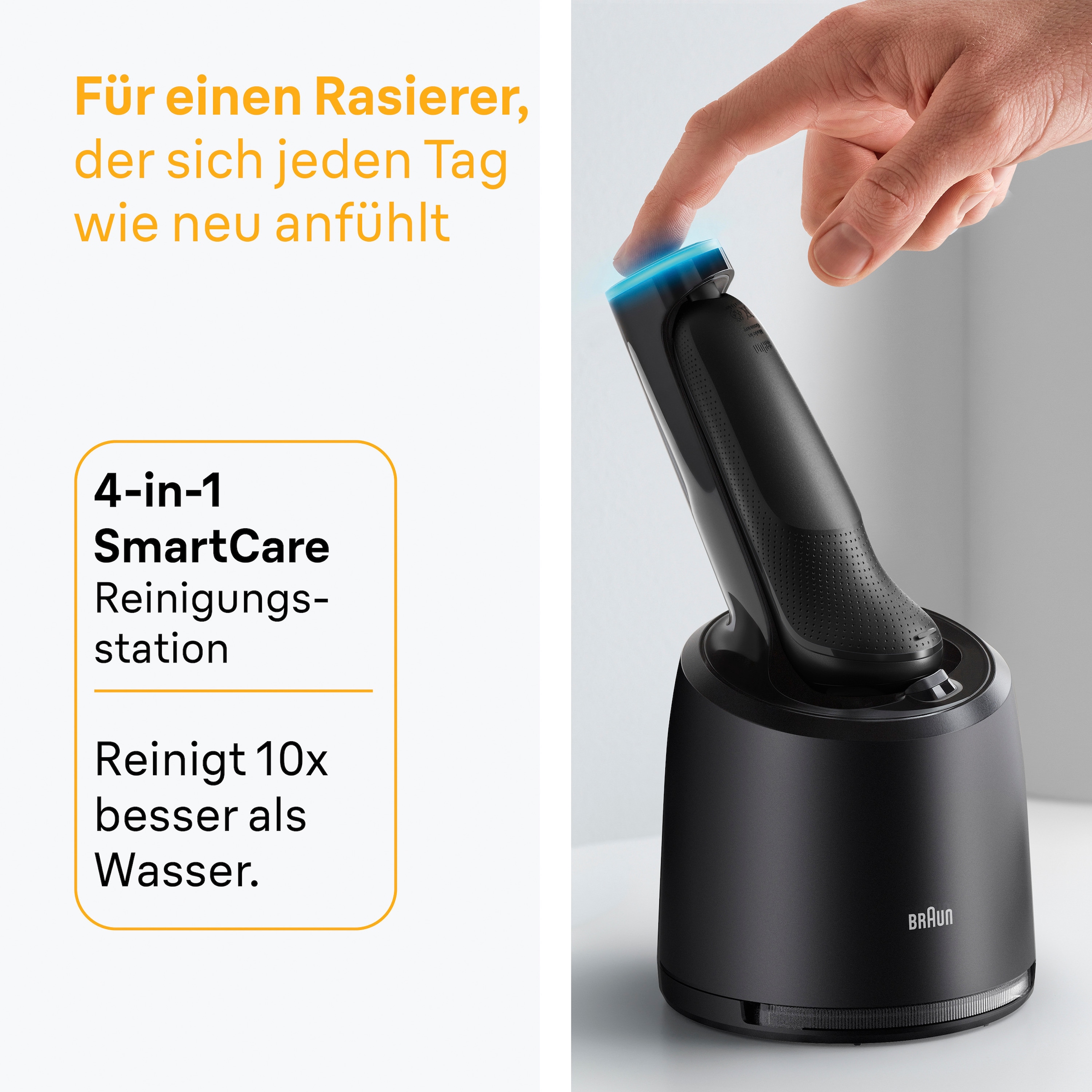 Braun Rasoirs électriques »Series 5 52-N7200cc« station de nettoyage rasoir étanche à lame en feuille, avec tondeuse de précision