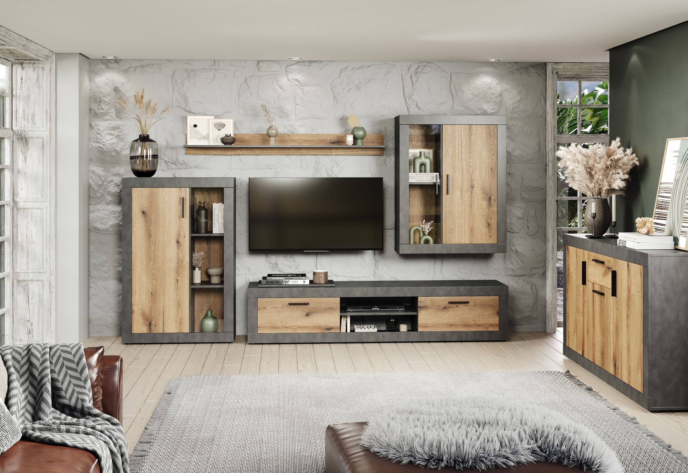 INOSIGN Sideboard »Bergen« Packung, 1 cuis tlg. Sideboard mit 3 Türen & 1 Schublade - (B/T/H) 149/40/83 cm