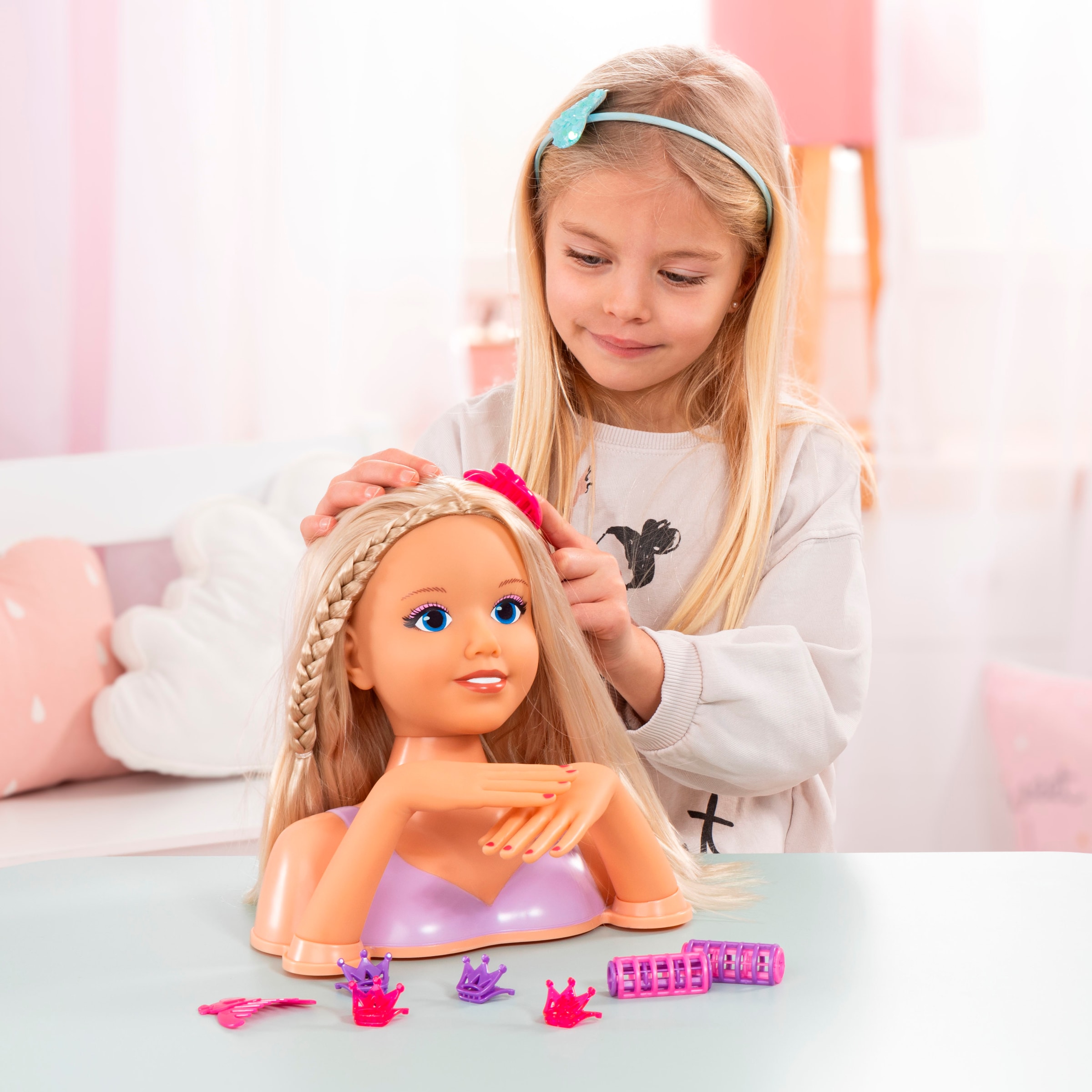 Bayer Tête de coiffure & maquillage »Frisierkopf mit Kosmetik« mit Kosmetik und beweglichen Händen