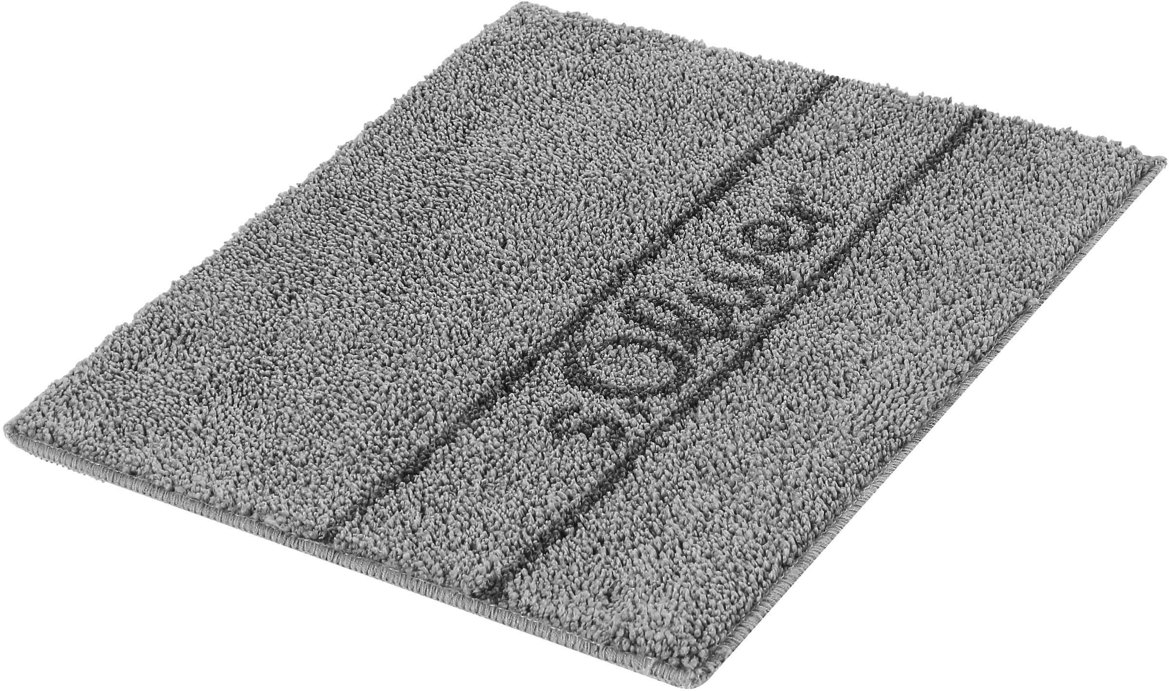 s.Oliver Tapis de bain »Allie, Badvorleger, Badezimmer Teppich, Duschvorleger« Höhe 10 mm Badteppich, weiche Haptik, unifarben mit s.Oliver Schriftzug