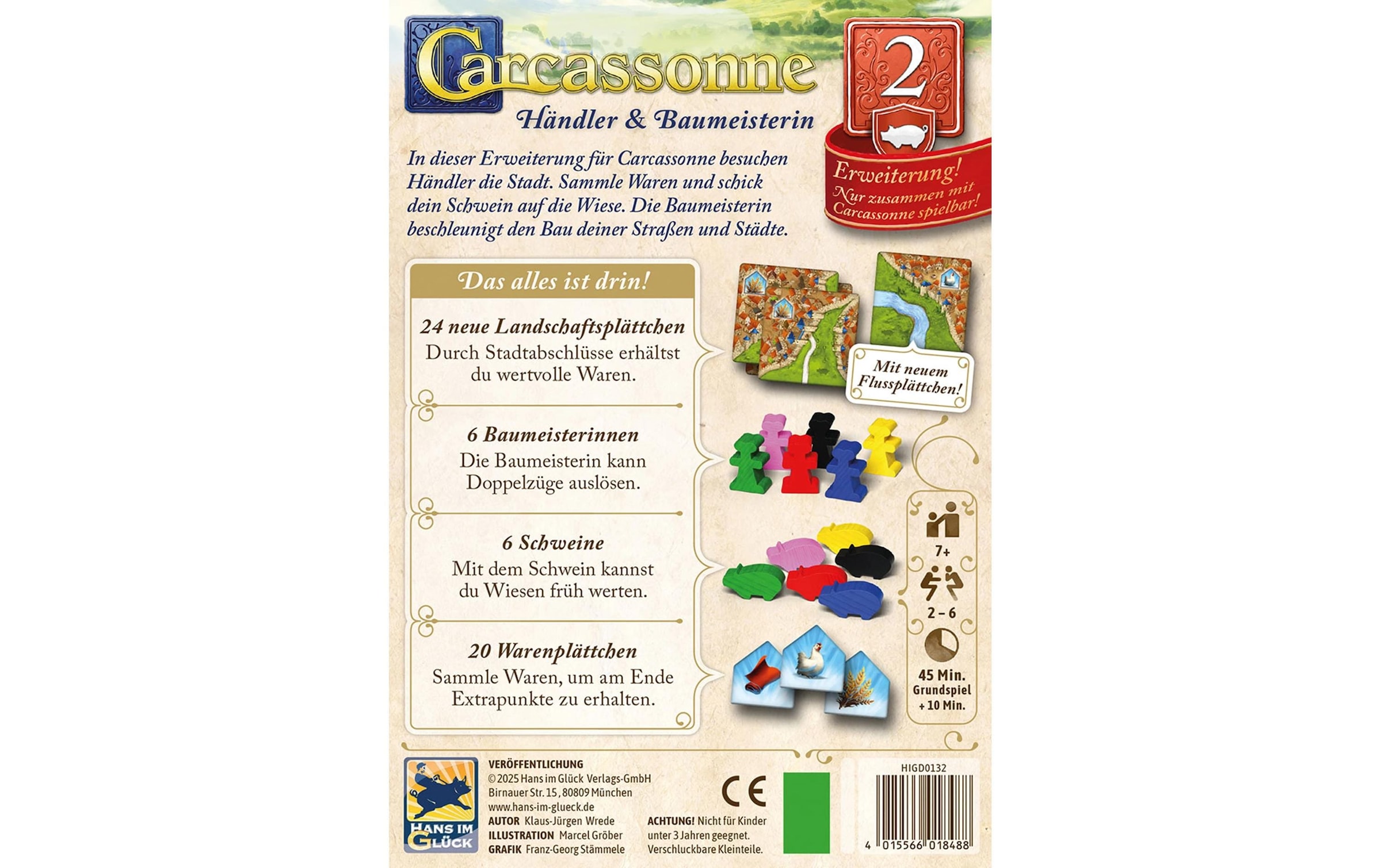 Hans im Glück Jeu »Carcassonne Händler und Baumeisterin d)«