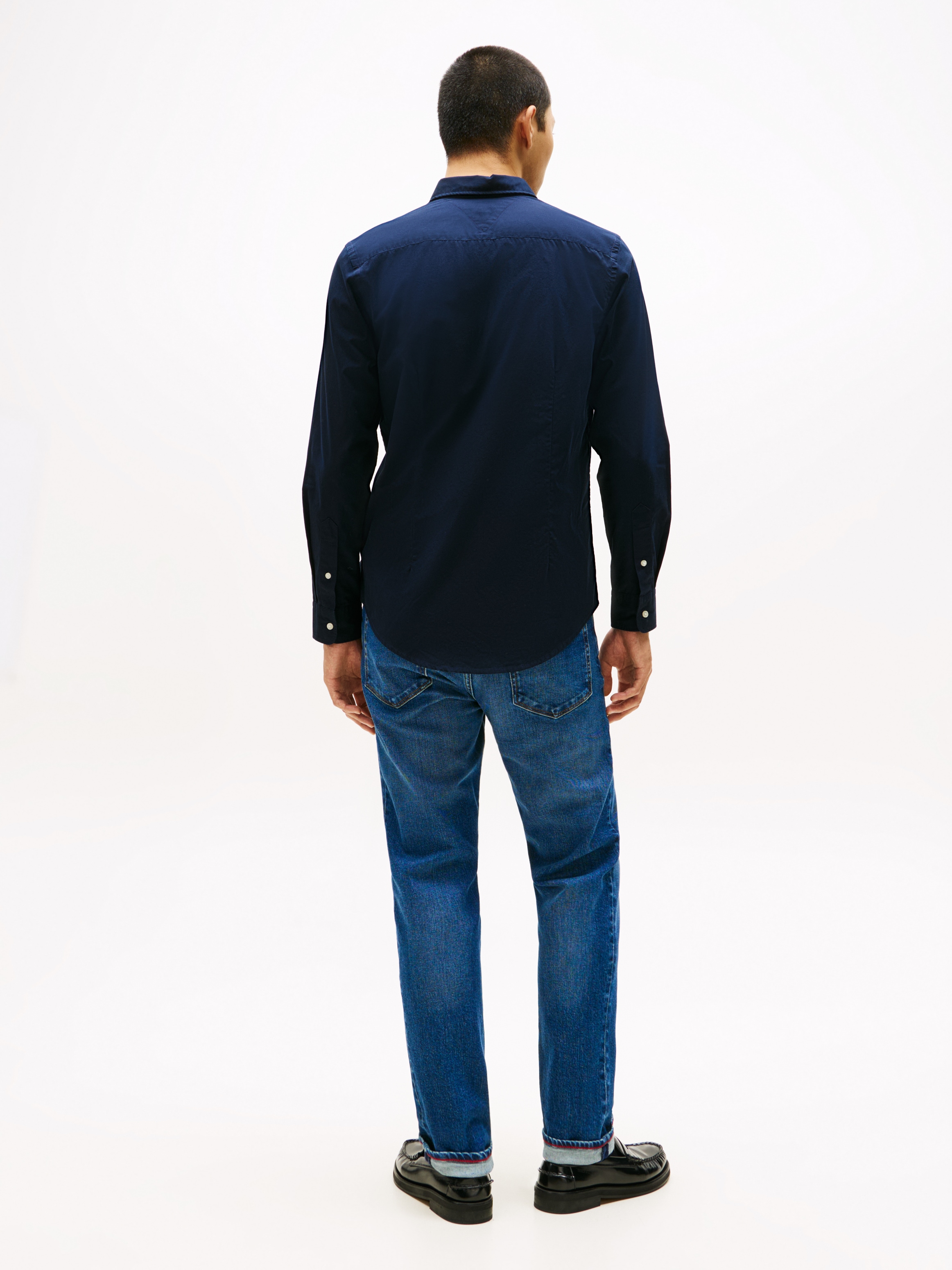 Tommy Hilfiger Chemise à manches longues »FLEX POPLIN SHIRT« coupe slim, col Kent, qualité coton