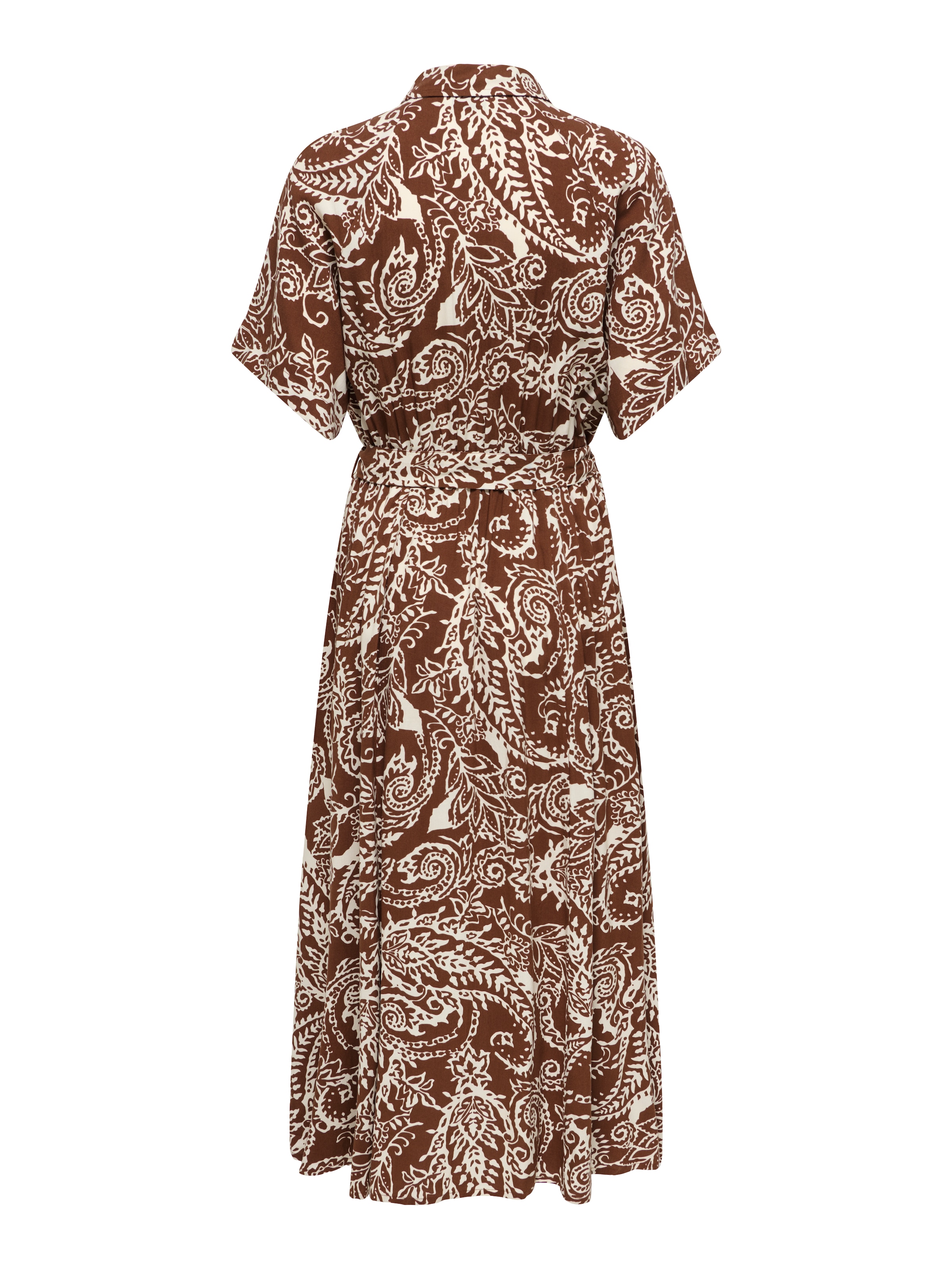 ONLY Robe imprimée »ONLSAFA S/S LONG BELT DRESS WVN EX« viscose, coupe regular