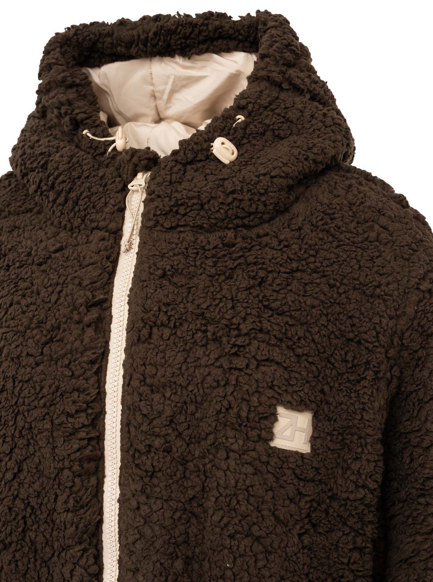 Zwillingsherz Kurzmantel »"Oversize Teddy Windjacke ZH"« weiches Teddy-Material, Kapuze, Reissverschluss, seitliche Taschen