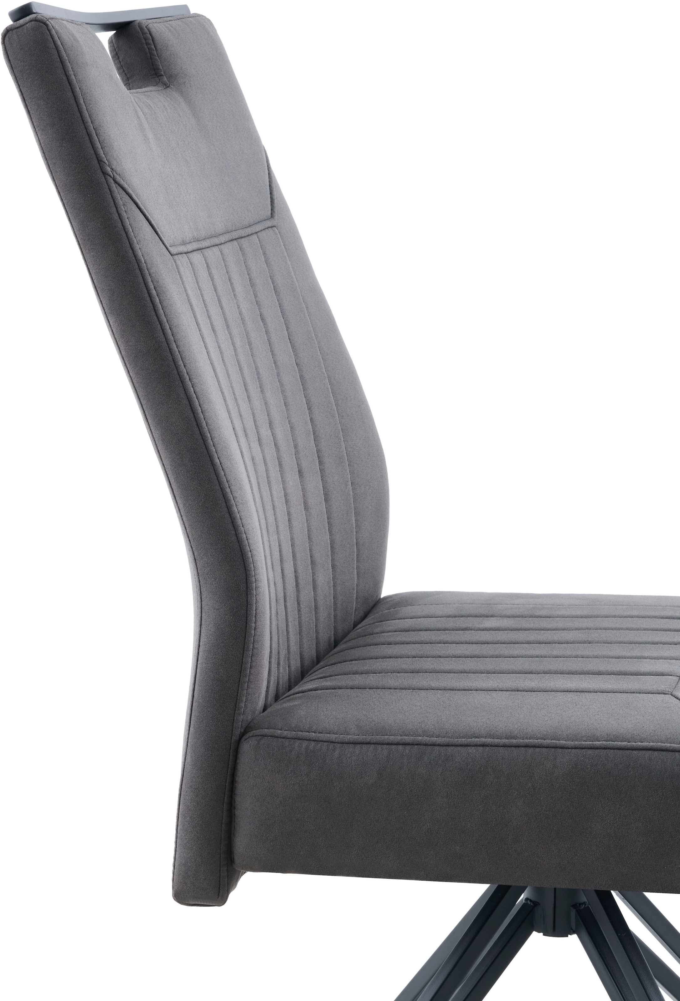 HELA Chaise à 4 pieds »MAGGY« () 1 cuislargeur d'assise XXL, pivotant à 360°, pied en V, suspension à ressort, supporte 200kg